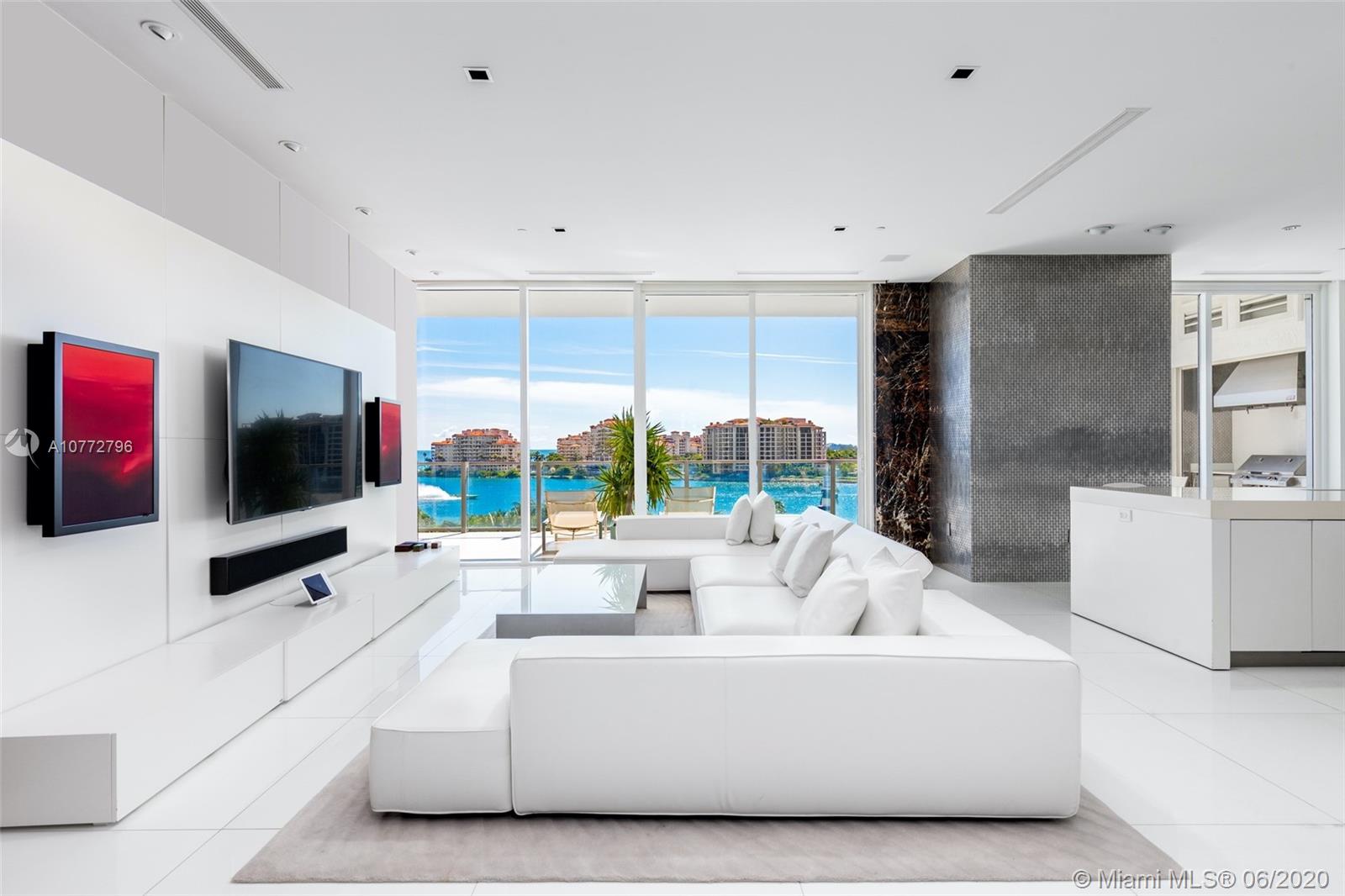 Live in one of Miami’s most exclusive and luxurious destinations, the Apogee. South of Fifth’s premier boutique building, this waterfront smart home in the sky boasts 3,104 square feet of elegant finishes, 11 ft deep terraces, top-of-the-line gourmet kitchen. Flow through floor plan of 3 bedrooms, 3 full bathrooms and 1 half bath, a summer kitchen, private elevator entry and breathtaking views to the open bay, Fisher Island, the intracoastal and the sparkling Miami skyline. The principal suite offers a sumptuous shower with 2 showers heads and dual sinks. One of a kind amenities, elite security and ultimate privacy that only Apogee can offer.