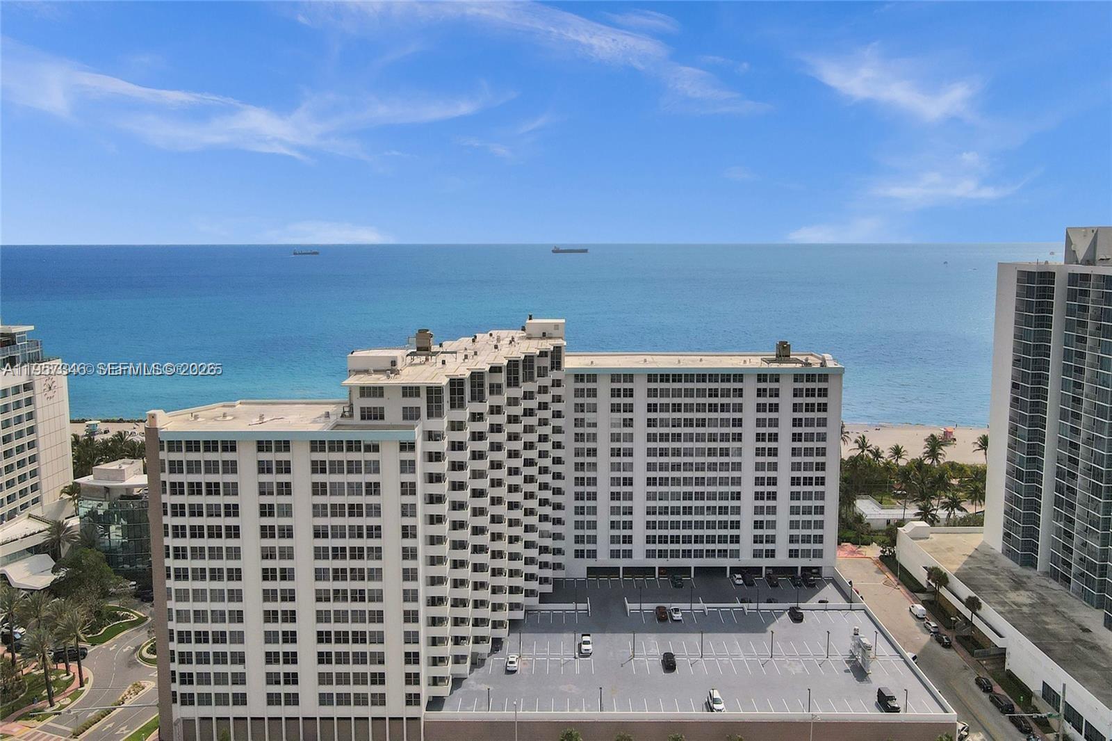 Ideal unit with fantastic city view, nice wall to wall windows and natural lighting. Elegant style living at the Ocean Front complex  in MID Miami Beach. Cristal clear beach with complementary service, enormous private recreational area with two pools recently  upgraded, right by the ocean with secure entrance and fence. Restaurants, stores, public transportation, most desirable hotels, walking distance to Lincoln road and other city attractions. Guest parking. Building went through multi-million dollars renovation including reinforced panoramic windows . 24-h. security, fitness, rest areas...  Infinity view of the Miami Sky Line, Bay - day and night. Come and see - you will fall in love with this place! Enjoy summer all year round or just keep for investment .
