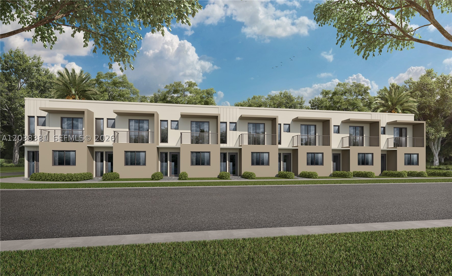 This new two-story townhome showcases an elegant clear glass impact-resistant entry door and windows. On the first floor is an open-concept layout shared among the kitchen, a spacious Great Room and a private fenced-in rear patio. On the same level is a bedroom suite well-suited to accommodating family members. Upstairs hosts the remaining three bedrooms, including the tranquil owner’s suite with a full-sized bathroom and an enviable private balcony to enjoy sunset views.

Prices, dimensions and features may vary and are subject to change. Photos are for illustrative purposes only. CALL FOR AN APPOINTMENT!