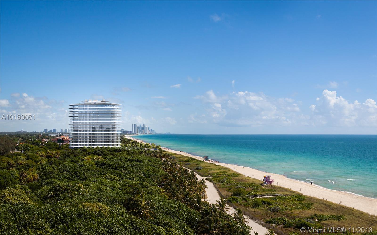 Eighty Seven Park by Priztker award-winning architect Renzo Piano is a selection of oceanfront residences designed to seamlessly embrace park and ocean in Miami Beach’s most coveted seaside neighborhood. The building will sit between a 35-acre ocean front park to the south and private 2-acre park to the north that are being designed by West 8 landscape architects. Enjoy views of the ocean, park and city skyline. Full service building with concierge, 2 pools, full service spa, ocean view gym, and wine bar.