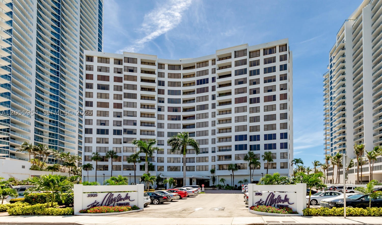 Spacious and Professionally Decorated 2 Beds /2 Baths 1,370 sq.f Residence in Alexander Towers, Oceanfront Building. This bright 1,360 sq.f open floor plan is the largest layout in the building and offers Private Beach Access, New Hurricane Windows, extra Storage Room. Enjoy Resort Life-Style Amenities, including a Heated pool, Fitness center, 24/7 Security, Valet parking, and more. Excellent for both personal use and investors, with 30 days minimum rentals perrmitted. New Publix across the street. Don't miss it!