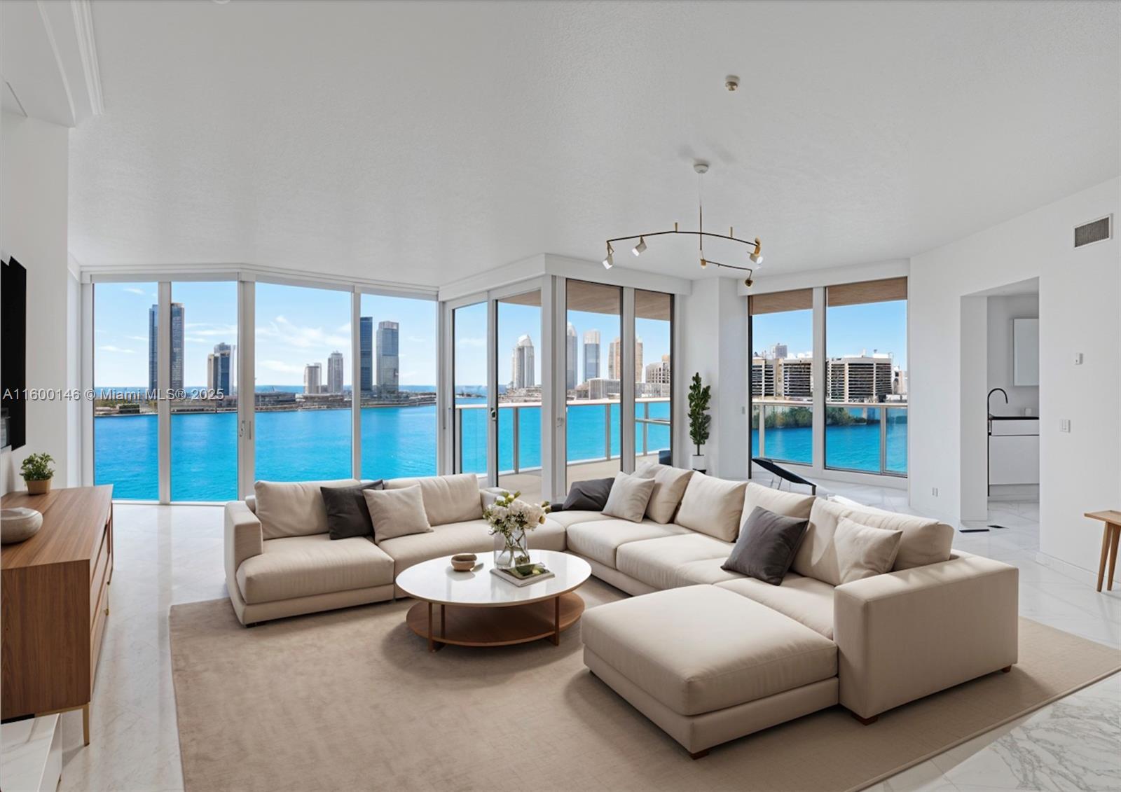 Investor Dream! Leased Until 8/19/2026 | Wow! Walk In From Semi-private Elevator & Immediately + Throughout See Best Ocean, Bay, & City Views That Will Take Your Breath Away. Premier "08" Coveted Line In Fabulous Hidden Bay. This Line Offers Total Privacy, Floor To Ceiling Direct Ocean Views, Split Floor Plan. Spacious 3 Bed + Den, 3.5 Baths all ensuites, Large Gallery + Utility Room. Many Upgrades & Finest Finishes Including State Of The Art Kitchen W/ New Appliances, New Floors in Bedrooms, New Shades On Every Window Throughout. 2 PRIME PARKING SPOTS! Five Star Amenities, 2 Story Spa & Health Club, Private Marina, 3 Tennis Courts, 2 Pickle Ball Courts, 2 Pools, & Much More!
