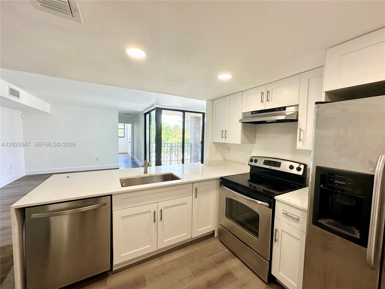 Available NOW! TOTALLY REMODLED SPACIOUS CONRER 2 BEDROOM CONDO. ALL BRAND NEW FLOORING, NEW KITCHEN, NEW BATHROOM CABINETS, AND MORE. SPLIT BEDROOM PLAN WITH HUGE CLOSETS AND NICE SIZED BALCONY. THE GATED COMMUNITY OF WESTBIRD VILLAGE HAS A GREAT POOL AND RECREATION AREAS. SHOPPING & DINING ARE JUST STEPS FROM YOUR FRONT DOOR. ACCESS TO THE NEARBY TURNPIKE PUTS ALL OF MIAMI WITHIN MINUTES. INCLUDES WATER & 2 PARKING SPACES.
