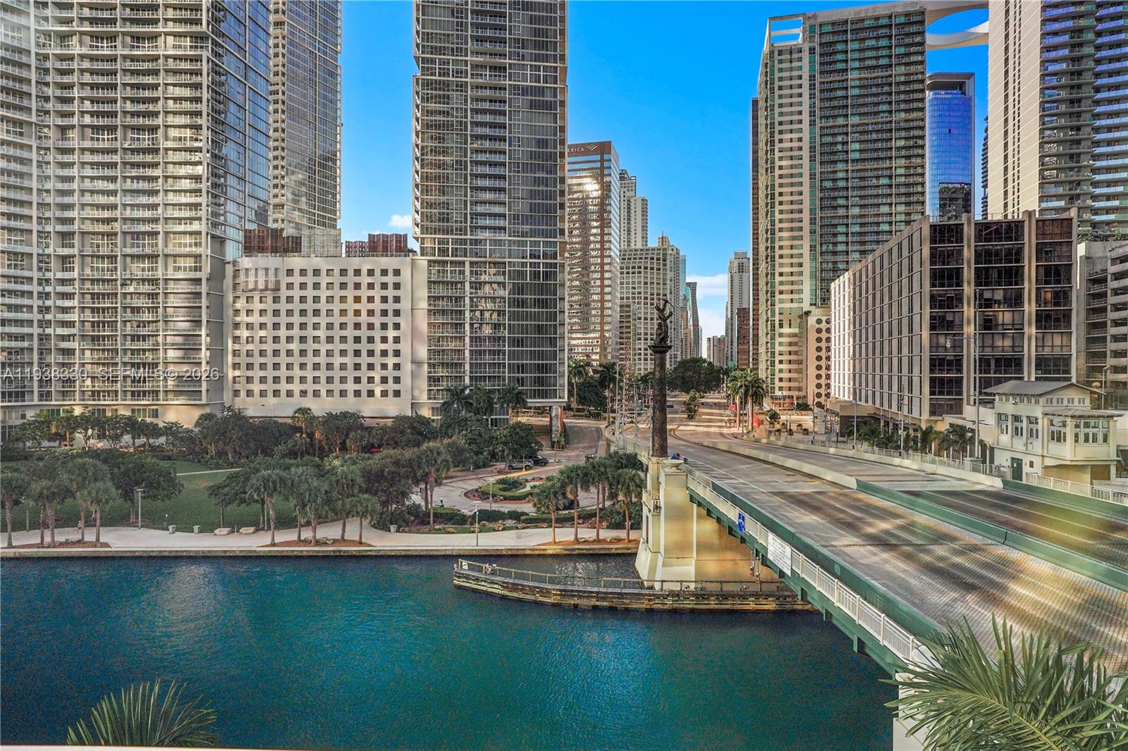 Elevated riverfront living at its best in this stunning 2 bedroom, 2.5 baths split-level condo overlooking the Miami River. Spanning 1,403 SF, this spacious residence offers a unique layout that blends privacy & flow, perfect for both relaxing & entertaining. Double height floor-to-ceiling windows flood the home with natural light while showcasing tranquil water views from multiple angles. Enjoy seamless indoor-outdoor living with three private balconies, ideal for morning coffee, sunset unwinding, or hosting guests with a scenic backdrop of Brickell Avenue & the water! The split-level design creates a distinct separation between living & sleeping areas, enhancing comfort and functionality. Generous bedrooms, ample closet space, and an open-concept main level make this unit as practical as it is beautiful. Best-priced water front unit in the building, delivering unmatched value for a riverfront lifestyle in the heart of Miami. Perfectly positioned near Brickell, Downtown, dining, and entertainment—this is waterfront living without compromise.