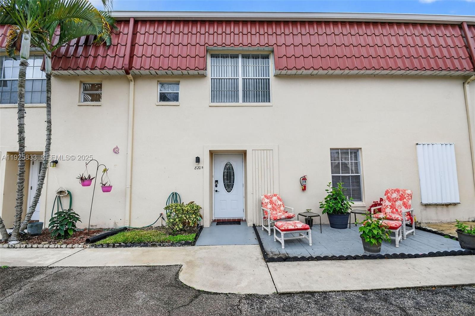WOW! JUST REDUCED! Rarely available two-story condo-townhouse offering 1,447 sq. ft. of spacious, fully furnished, turnkey living—one of only 24 units of this size in the community! Upstairs features two large primary suites, each with a private bathroom and walk-in closet. The open downstairs layout includes a large eat-in kitchen, dining area, living room, and half bath, with laminate wood and tile flooring throughout. Washer and dryer inside the unit. Enjoy an enclosed rear porch near the walking trail and a front patio. Located in a HOPA-verified community with pool, tennis courts, lakes, new roofs, and a remodeled clubhouse offering many activities. One-year lease rental restriction. Pets under 22 lbs permitted. Maintenance includes cable, internet, water/sewer, and pest control. Hurry—this rare opportunity won’t last!