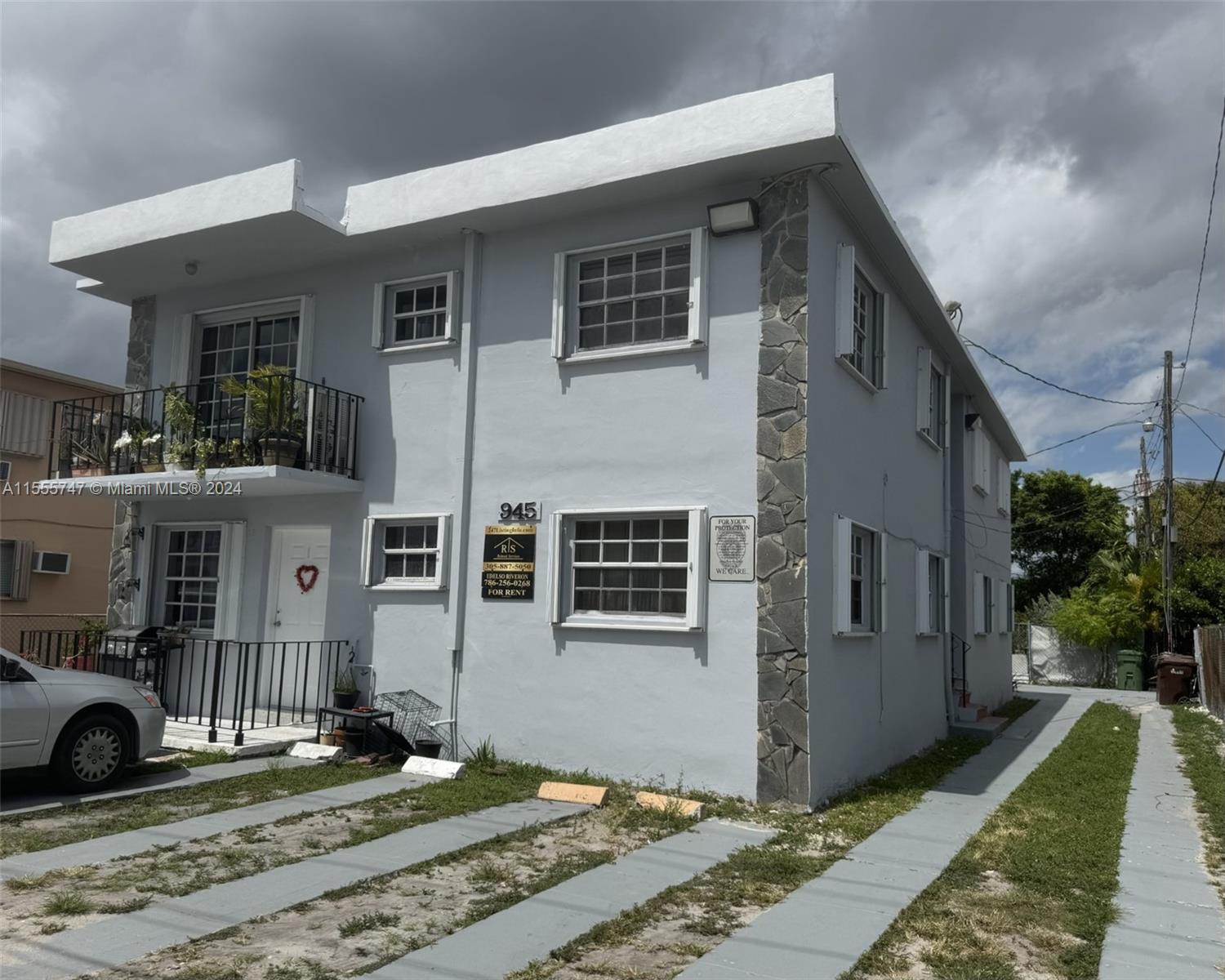 REDUCED! 2 bed 1 bath apartment in West Hialeah.  The building exterior was recently painted and this 1st floor unit features central AC, terrazzo floors, remodeled bathroom, and fresh paint.  Centrally located between major avenues and minutes to Okeechobee Rd. Coin-operated washer/dryer available on the property and water is included in the rent.  2 parking spaces - 4 people max - First + 2 security deposits.