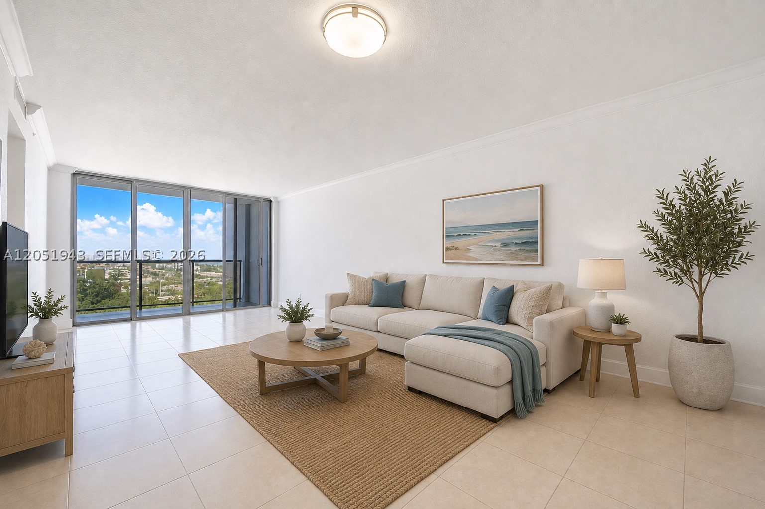 New Photos Coming Soon.
Wake up to sweeping skyline views from this bright, spacious high-floor residence at 401 Blu. Offered unfurnished, this home features an open-concept layout, expansive impact windows that fill the space with natural light, generous living and dining areas, and a private balcony perfect for enjoying Miami Beach sunsets. Neutral finishes create the perfect canvas to make it your own.
Residents enjoy an exceptional amenity package including a resort-style pool with sun deck, fitness center, resident lounge, 24-hour attended lobby, secure entry, covered parking, and on-site management.

Ideally located in the heart of Miami Beach, you're just moments from the beach, North Shore Open Space Park, the Miami Beach Boardwalk, and an array of restaurants, cafés, shopping, and everyday conveniences. Publix, Walgreens, banks, boutiques, and neighborhood favorites along Collins Avenue and 71st Street are all nearby. Bal Harbour Shops, Surfside, South Beach, and major causeways are just minutes away.
Experience the best of Miami Beach living with spacious interiors, outstanding amenities, and an unbeatable location.
Photos are virtually staged.