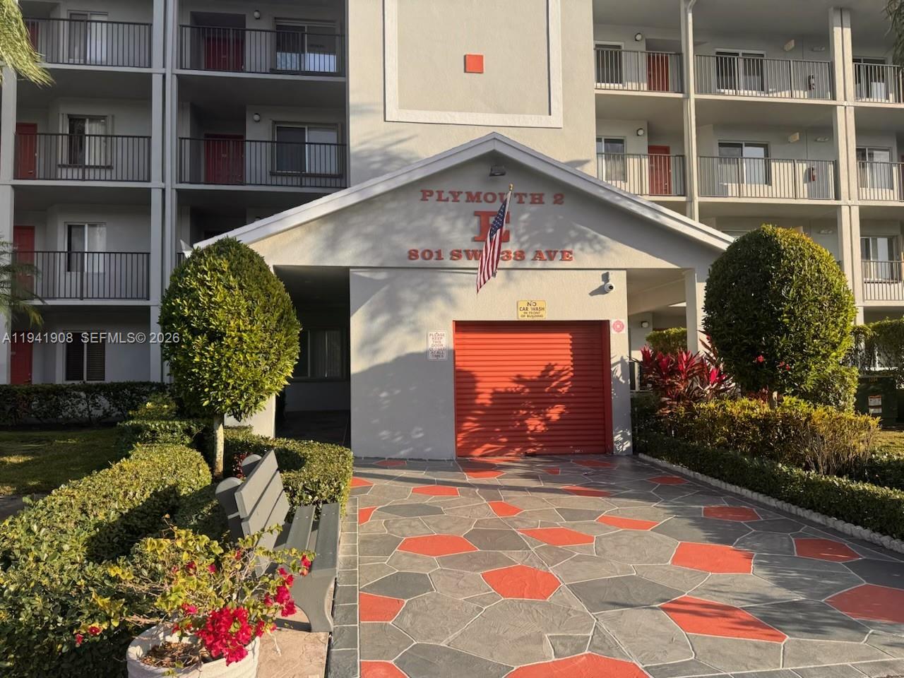 Welcome home to the very desirable Century Village in Pembroke Pines. This beautiful 1/1.5 is located on the ground floor!!! Right next to your mailbox!  Not only does the community have tons of amenities and buses to take you to the stores, the unit itself has a updated washer and dryer located IN UNIT. Both toilets have bidets installed. Fresh paint, enclosed patio with impact windows and storage. The bedroom has a huge updated walk in closet.