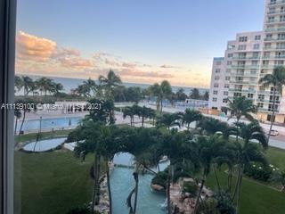 South Exposure- 1 bedroom, 1- 1/2  bathroom. Spacious Condo MINT CONDITIONS! Nicely Updated, Tile Floors, Huge Master, OPEN BALCONY !!!! with View to the Garden, Lazy River, Pool Area and Ocean. Oceanfront Building with great amenities; Oceanfront Heated Pool, Jacuzzi, BBQ /Sitting Deck area, Gym, Pool Bathroom, Club House, Library Center, 24-Hours Concierge +Valet Parking Service.  ASSESSMENT PAID IN FULL.  Come Take A Look! By Appointment Only.