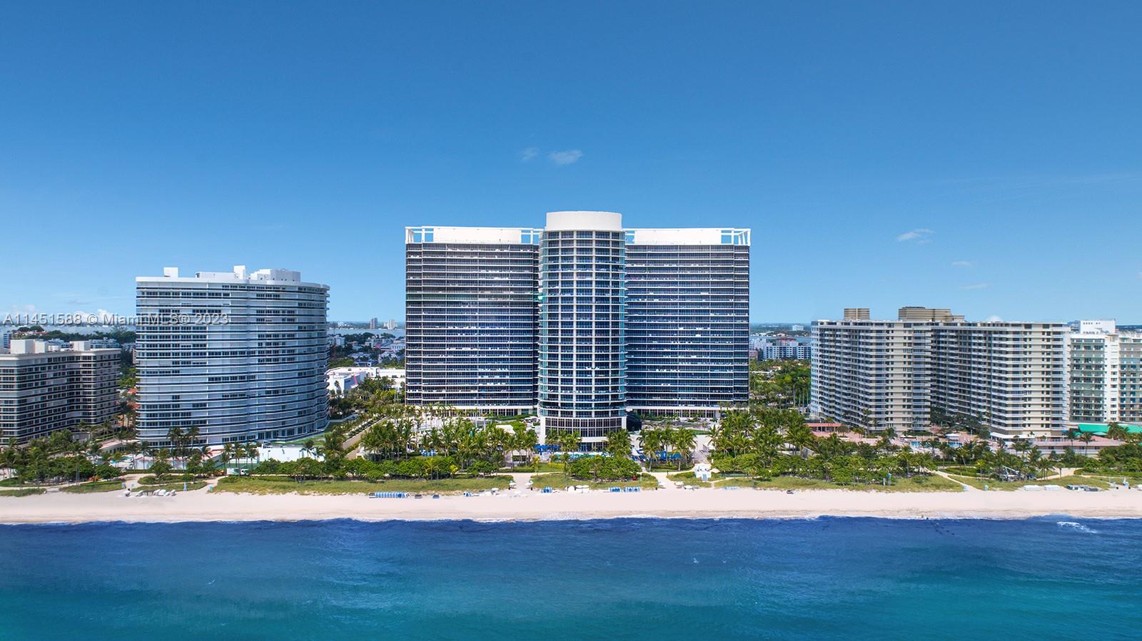 INDULGE IN THE ART OF HOME...AN INCOMPARABLE HAVEN OF ELEGANCE, TASTE, AND LOCATION AT THE ST. REGIS BAL HARBOUR. A private elevator takes you to your 5-star accommodations, featuring 3 large balconies with unobstructed ocean views — from the harbor to the horizon of the Atlantic Ocean. This exquisite residence features 2 bedrooms + den, 2.5 bath, and European-style kitchen with high-end appliances. Natural light floods the master bathroom showcasing marble encased infinity tub, oversized glass-enclosed shower, and en-suite wet bar. Includes St. Regis Hotel amenities such as Butler Service, Remede Spa, gourmet oceanfront dining, beach & pool service, valet & concierge. Offering includes professionally decorated furnishings by IMG NYC.