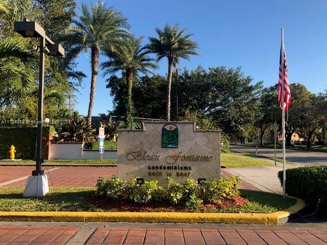 Don't miss this Gorgeous, spacious and bright first floor unit in the desired gated Bleau Fontaine Community at Fontainebleau Area, large living and dinning room, beautiful open kitchen with counter bar, 2 nice size bedrooms, master with walking closet,2 full bathrooms both with shower, open fenced patio with enough room for a patio set and a grill to entertain your guest, extra large washer and dryer, assigned and lots of guest parking, all tiled trough out, freshly painted, across to the pool for your daily enjoyment,, tennis courts, family oriented community, 24/7 security patrol, Excellent school district, great location, close to everything like grocery store, restaurants, Dolphin Mall, Int. Mall & Mall of the Americas. Easy access to Xpress ways. Turnpike. Hurry up, won't last!!