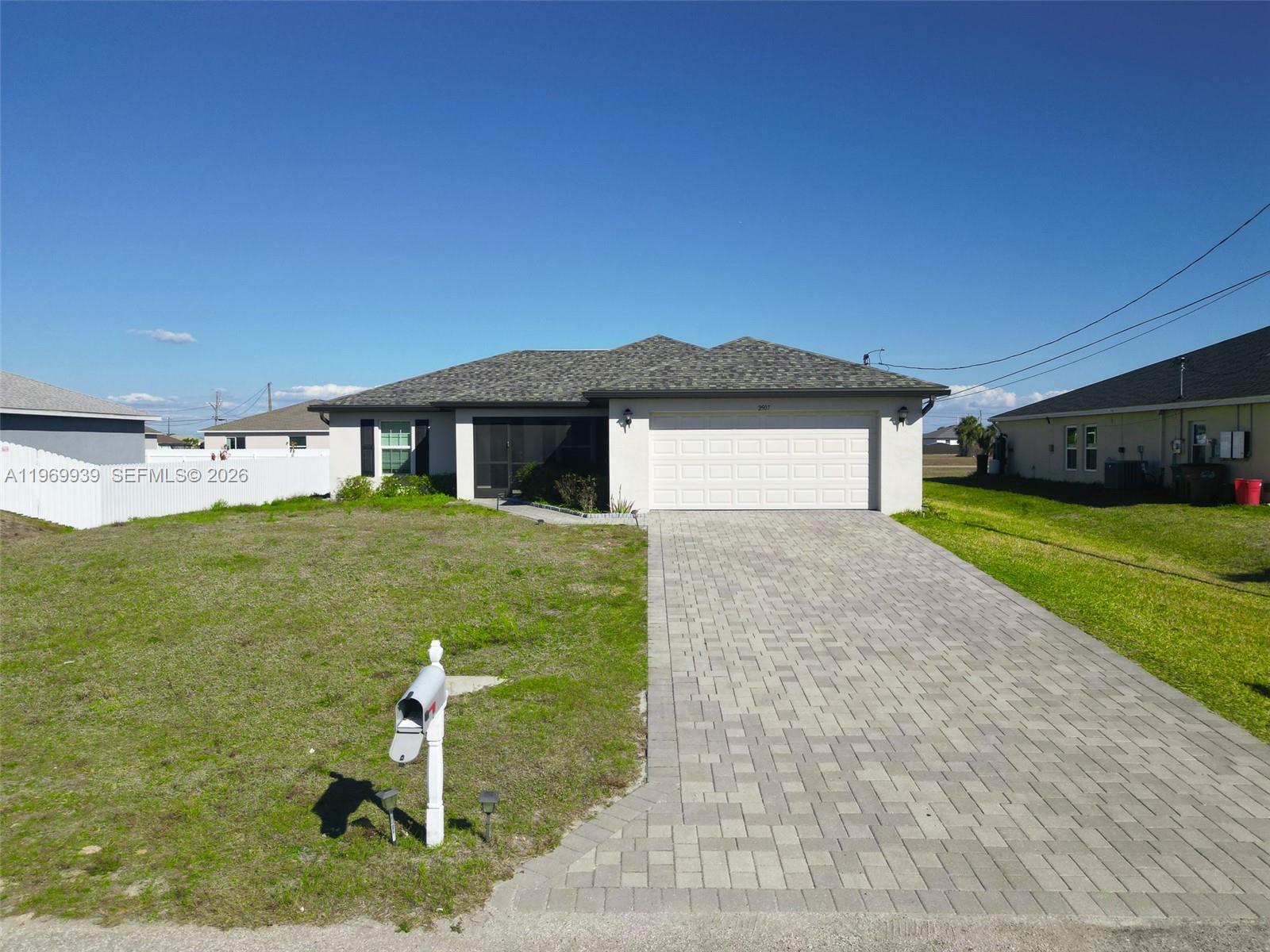 2507 NW 8th Pl | Cape Coral, FL
Assumable Mortgage at 3.625% (Subject to Lender Approval)
Take advantage of a rare opportunity to assume an existing mortgage at 3.625% with approximately 25.8 years remaining (subject to approval by the current lender). This could provide significant savings compared to today’s prevailing interest rates. This 2022 built, well-maintained 3-bedroom, 2-bathroom home offers comfortable living designed for the Florida lifestyle. The open-concept layout features a bright living area that flows seamlessly into the dining space, creating an inviting atmosphere for everyday living and entertaining. The kitchen includes modern appliances, ample cabinetry, and generous counter space for meal preparation. The primary suite offers a private retreat with an ensuite bathroom and spacious closet. Sliding glass doors lead to a screened lanai—ideal for enjoying morning coffee or relaxing evenings—overlooking a spacious backyard. The property also features a 2-car garage and a paver driveway with an enhanced front entry. Located in NW Cape Coral with convenient access to shopping, dining, and local parks.

Schedule your private showing today.