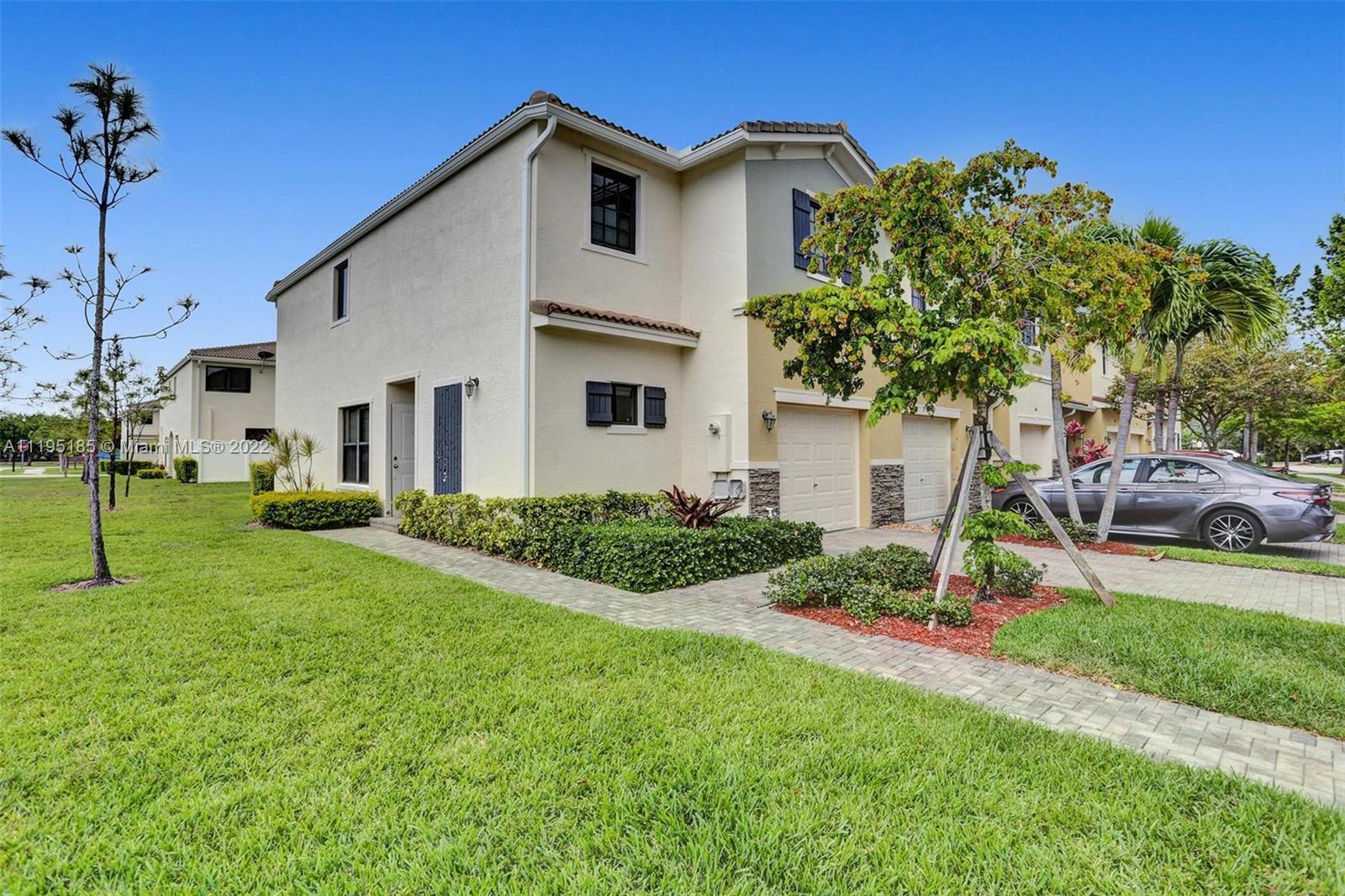 Beautiful 3 bed/2.5 bath corner townhome in Aventura Isles, upgraded kitchen with granite counter and stainless steel appliances. Tiles on first floor and wood vinyl on stairs and second floor. Freshly painted and ready to move in. Gated Community, 24 hour guard and security rover, community pool, kids playground and jogging trail. Close to Aventura Mall, I-95, SR7 and 826.