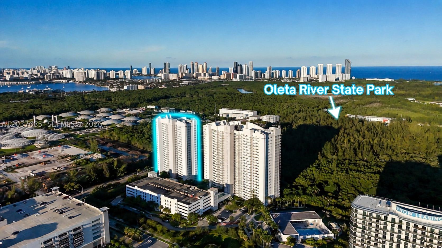 Discover luxury living in this spacious 2-bedroom, 2-bath corner residence at One Fifty One at Biscayne, located in the sought-after Biscayne Landing community. This bright and airy unit features an open-concept floor plan with 9-foot ceilings, impact-windows & sliding glass doors, and a large private balcony offering beautiful city and Oleta River State Park views.

The modern kitchen showcases elegant Italian cabinetry, granite countertops, stainless steel appliances, and sleek undermount sinks. The spacious primary suite features 2 walk-in closets and a spa-inspired bath with marble finishes, a European-style jetted tub, separate glass-enclosed shower, and designer lighting. Additional highlights include a full laundry room with smart washer/dryer.

Residents enjoy resort-style amenities including a heated swimming pool, fitness center, tennis court, clubhouse with billiards & ping pong, children's play area, weekly yoga classes, and Mommy & Me activities. 

Ideally located minutes from Sunny Isles Beach, Bal Harbour Shops, FIU, UHealth Sole Mia medical center, top dining, shopping, and entertainment. Enjoy easy access to Aventura Mall, one of the nation's premier shopping destinations, as well as nearby Oleta River State Park, offering beautiful beaches, kayaking, paddleboarding, & scenic bike trails. If you're seeking a primary residence, vacation home, or investment, this exceptional corner unit offers the perfect blend of luxury, convenience, & lifestyle.