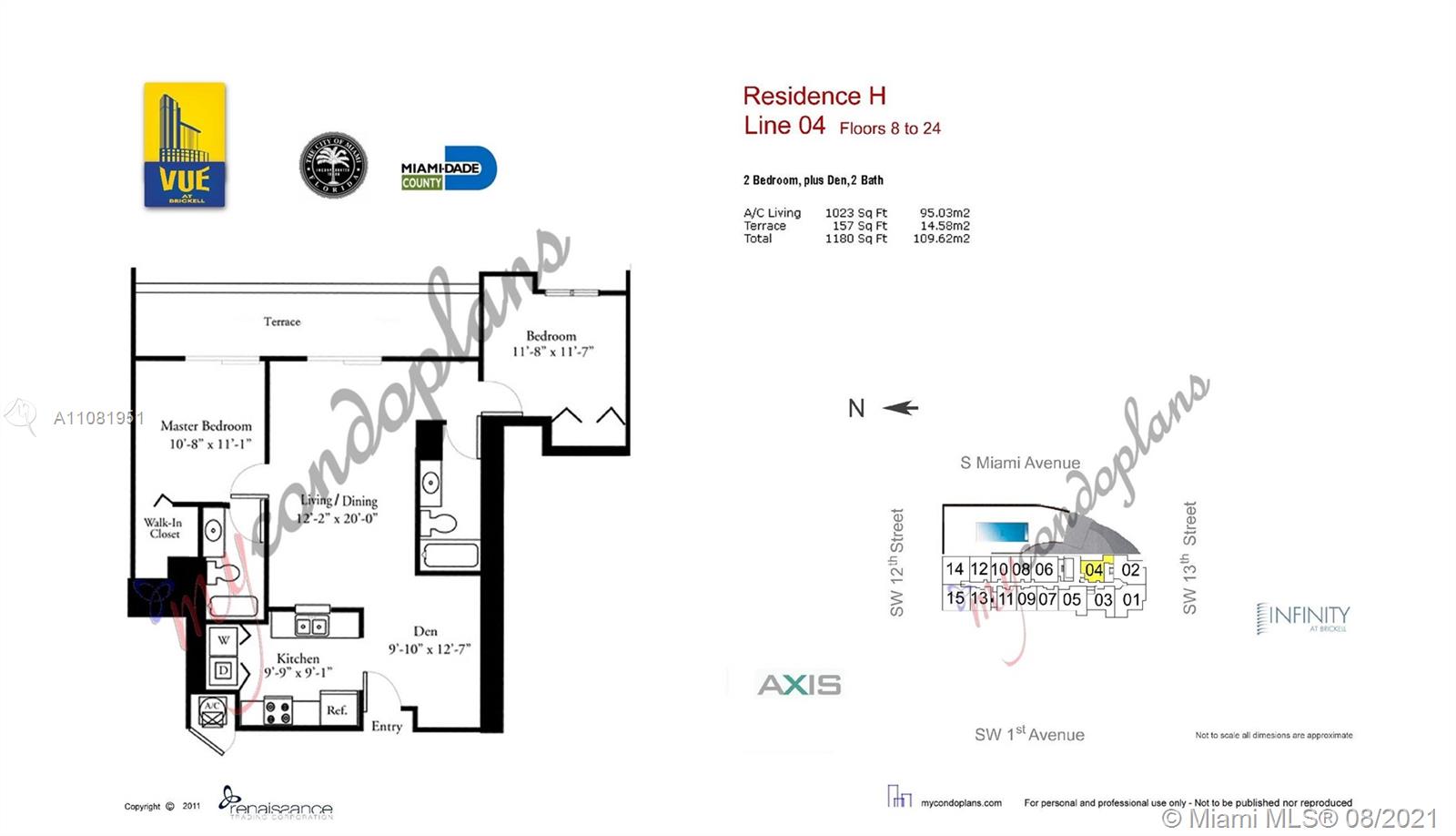 VUE AT BRICKELL CONDO - Residential Lease
