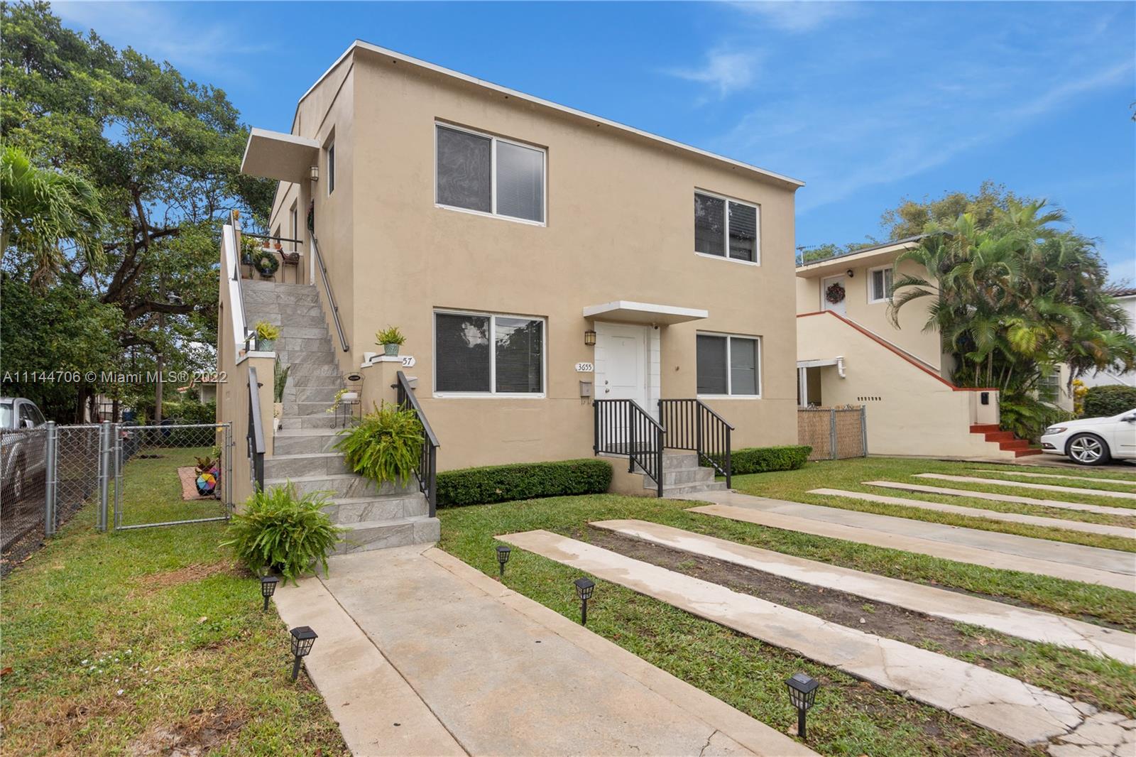 Remodeled Duplex in best location! Located 1/2 block from Coral Gables in the City of Miami, this duplex has all the bells and whistles you're looking for in an investment property! Each unit 2/1 + den, washer/dryer. Impact windows & doors throughout, remodeled kitchens, hardwood floors, A/C 2019. Current owner had water meters divided, in both units -tenants pay water and electrical on separate meters. Tenants on a month to month basis and paying under market rental rates of $1400 & $1600.  Area rentals of like properties are commanding $2200-$2400/mo rents.  City Miami zoning T3-O. COVID restrictions, must wear masks & limit number of persons to view units. *48 hour prior notice required*  All appts through Show Assist.  Cash offers must provide POF, financed pre-approval or DU w/offer.