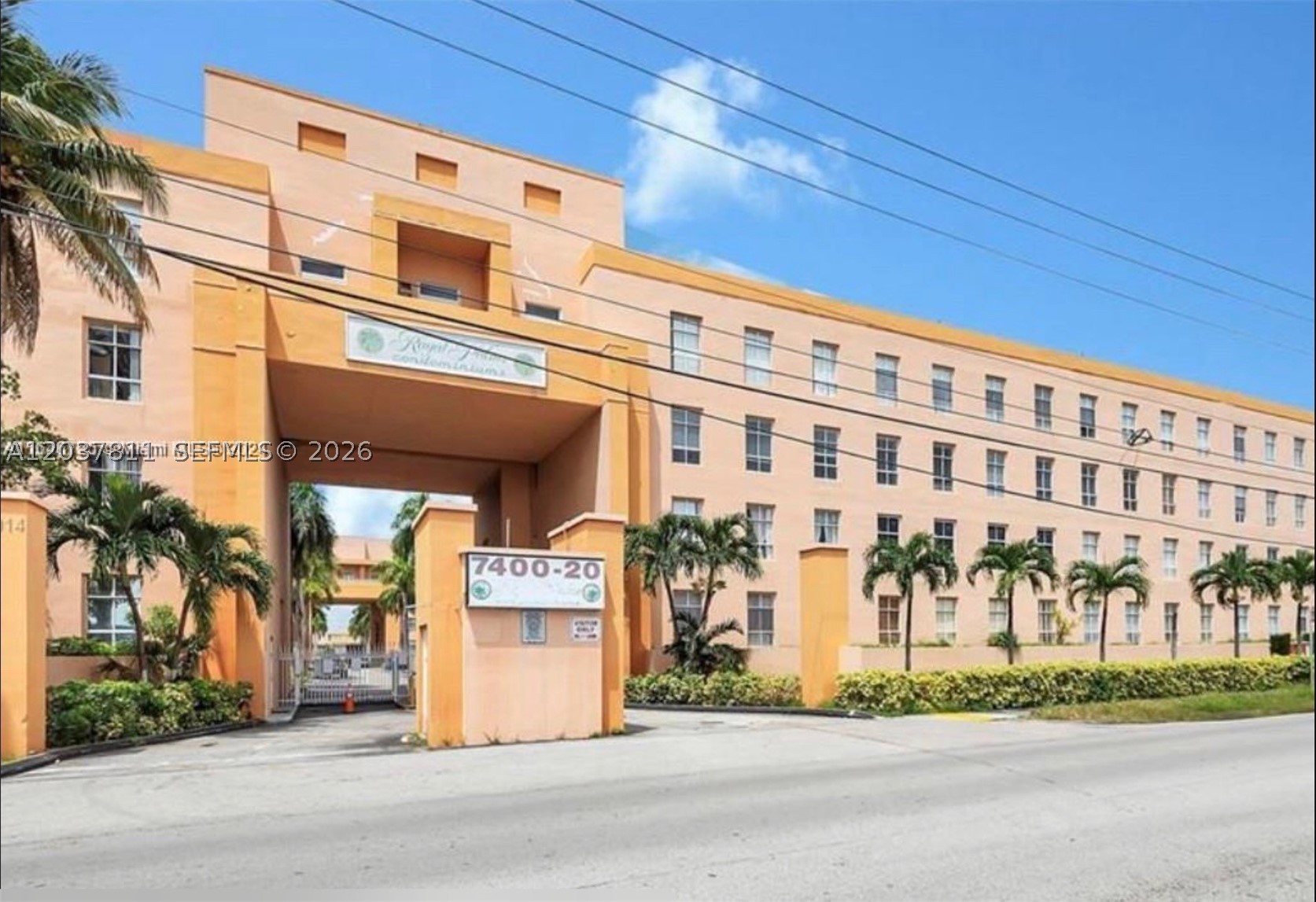 Spacious 2-bedroom, 2-bath condo located in the desirable Royal Palms community in Hialeah. Conveniently situated just minutes from the Palmetto Expressway and Hialeah Hospital. Features ceiling fans in both bedrooms, a thoughtful split layout, two walk-in closets, and ample storage space throughout. Includes two assigned parking spaces and water service. Prime location near shopping, dining, schools, and major highways move-in ready!