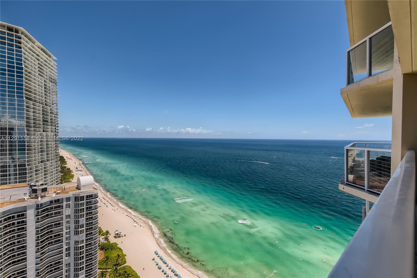 Spectacular views from this ocean front 2 bedrooms + Den unit! You'll enjoy being in the heart of Sunny Isles Beach w/expansive views of Atlantic Ocean & Intra Coastal views. Has connecting balcony with access to both bedrooms and living room. Fully furnished, 3 tv's, washer & dryer inside unit, fully equipped kitchen, gym, billiard room, pool, towel & beach service. Brand new king mattress on master and new living and dining set Access within walking distance to stores, restaurants & Sunny Isles Pier. Situated within a 10 min to Aventura Mall, Bal Harbor, Oleta Park, Gulfstream Park Miami & Ft. Lauderdale airports Short term license #STR-00349 Property is available from 12/18/22 through 12/27/22 :)  Then available again as of June 28, 2023
