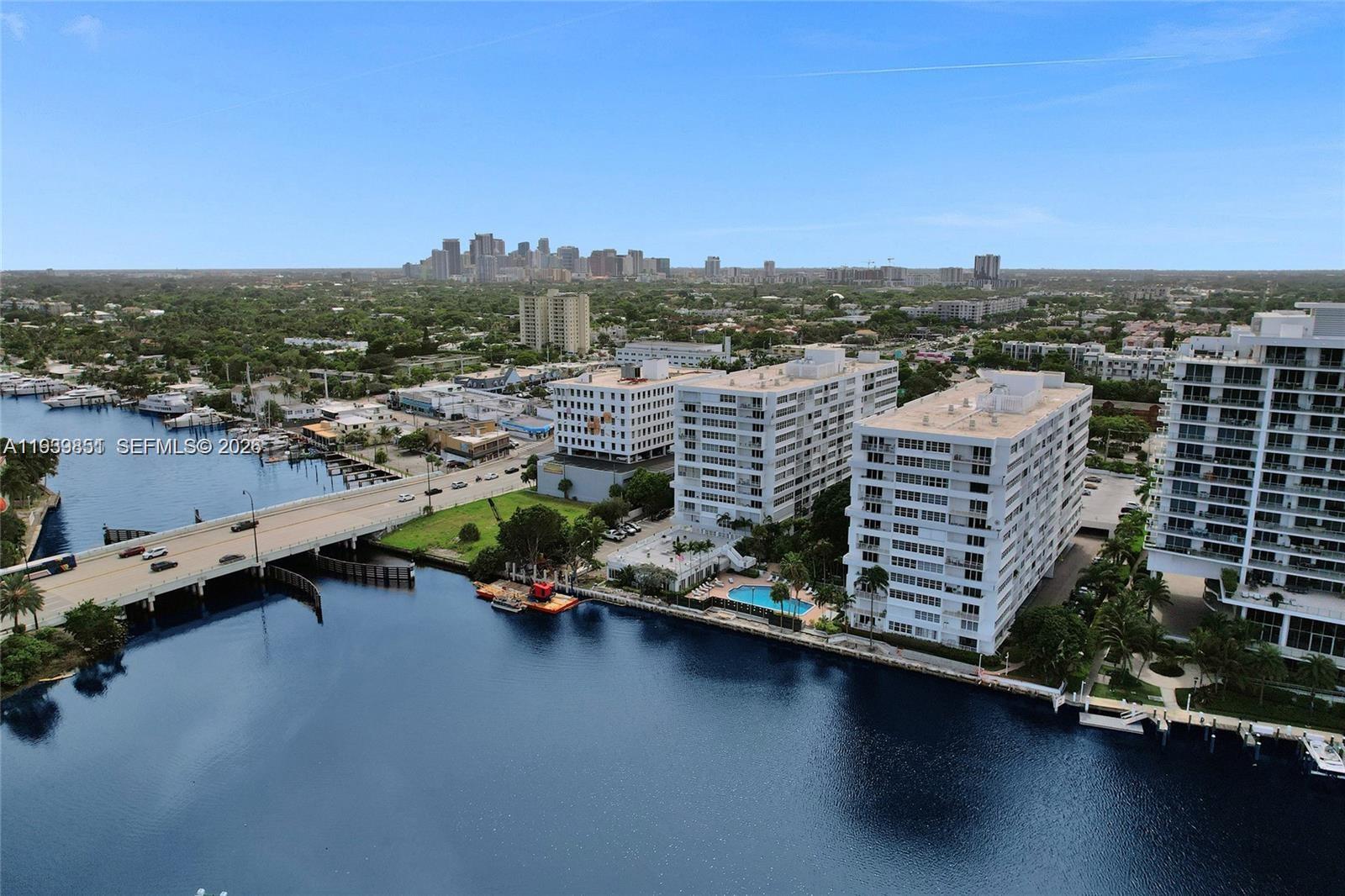 Come and enjoy the breathtaking skyline views from this deep balcony. Recently updated chef designed kitchen and enjoy a 1 mile walk to the beach. This community offers the ultimate south florida living experience with waterfront dockage up 25'. Within minutes to Ft Lauderdale beach, Las Olas and Downtown. This well located property is your perfect place to make this a year round or vacation home.
