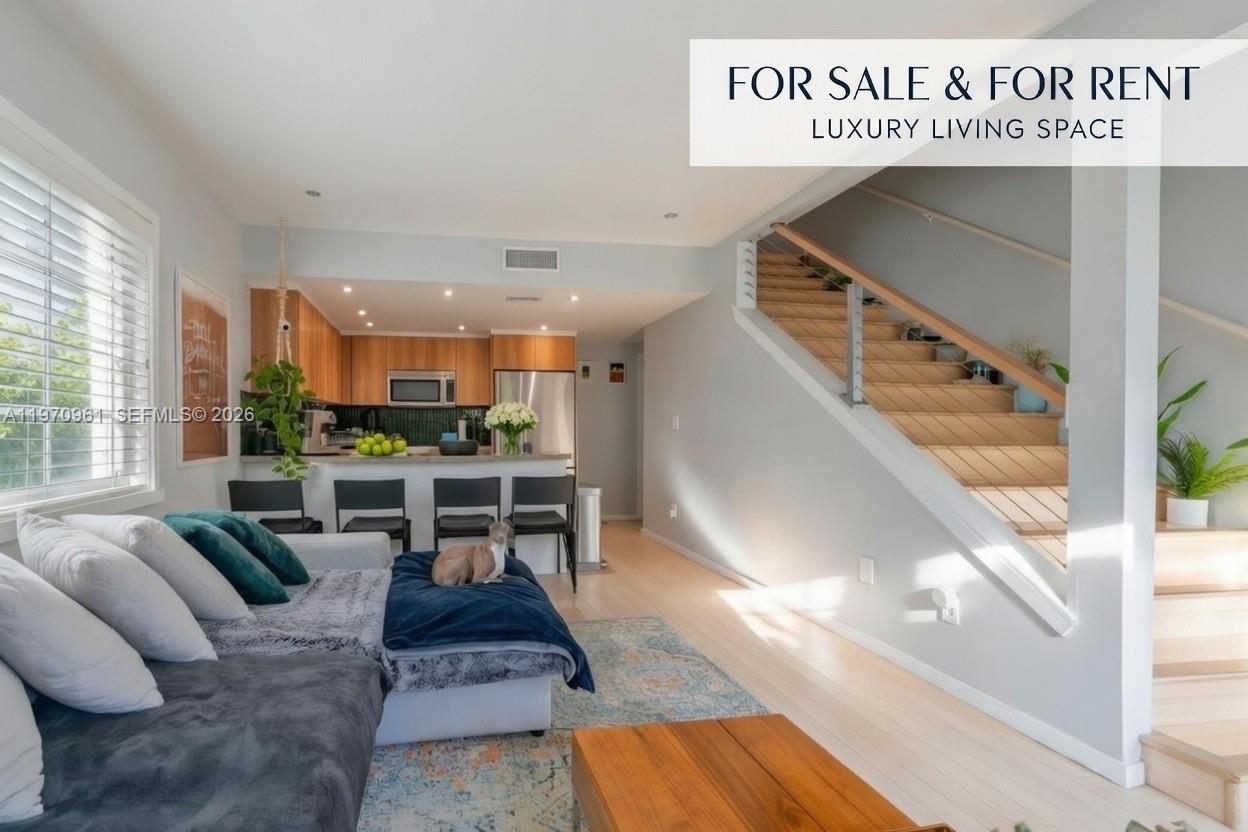 Tenant occupied for 12 months paying $5900 per month lease ends April 2027.
Beautiful Townhome in the Heart of South Beach

This stunning 2-bedroom, 2.5-bathroom townhome offers 1,278 sq ft of beautifully designed living space in one of the most desirable areas of South Beach.

Enjoy a private patio, perfect for entertaining guests, hosting gatherings, or simply relaxing in your own outdoor retreat. Surrounded by the lush greenery of South Beach’s largest park, this home provides a rare combination of tranquility and prime location.

Additional features include private parking and a separate private entrance, offering exceptional privacy and convenience.

A true hidden treasure in the heart of it all.