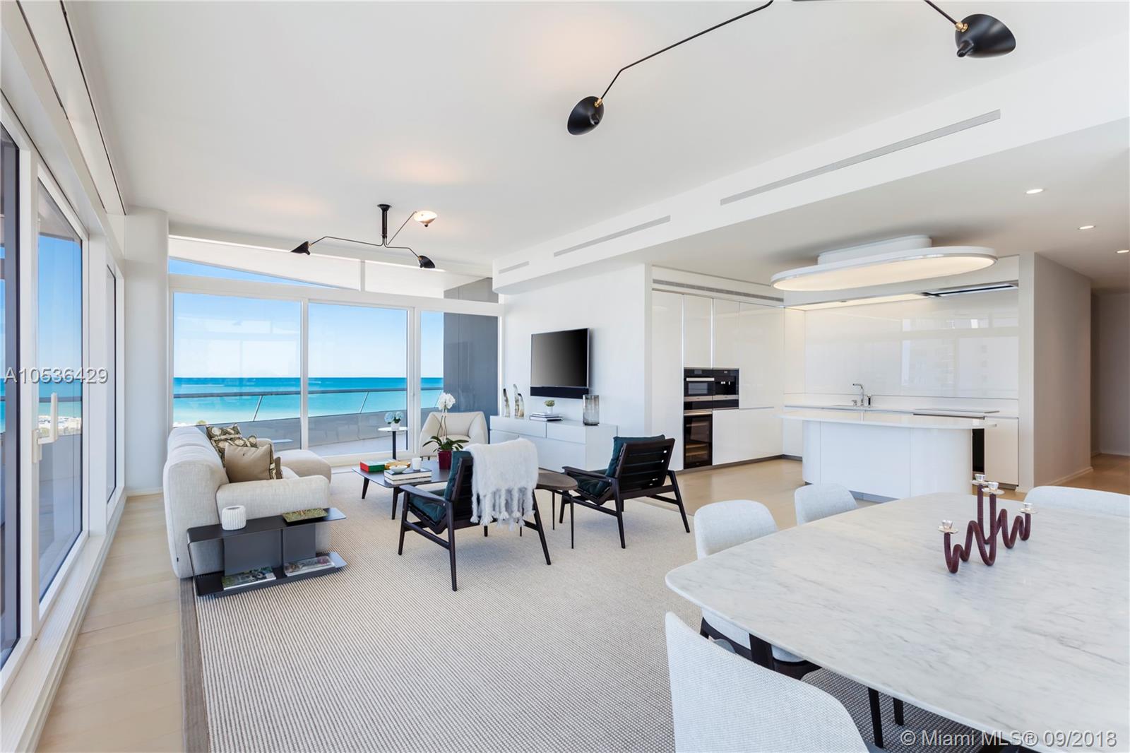 Faena House designed by Foster + Partners, is a boutique building offering the ultimate in indoor and outdoor living. This residence boasts expansive wraparound terraces with spectacular views of both the ocean and the city.  Exquisitely designed and furnished, the 2 bedroom, 2.5 bath residence, has 2,238SF of indoor space, and 1,190SF of outdoor. The interiors include white oak floors, Molteni Kitchen, Permastelissa bathrooms, Poliform closets, motorized blinds and Miele appliances. Faena House renowned for it’s exceptional concierge services, is one of the best run buildings in the city. Amenities include, concierge & butler services, fitness center,  In house spa, pool, beach services, all Faena Hotel services, including room service, and use of Faena Hotel spa and gym.