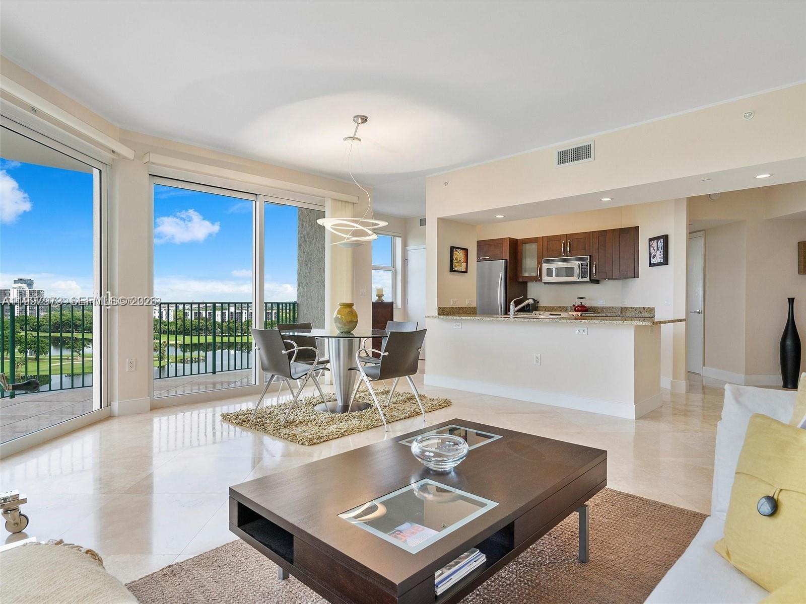 Stunning high floor 2BR/2BA at Turnberry Village featuring breathtaking unobstructed golf course views. Bright and spacious layout with modern finishes, a sleek kitchen with stainless steel appliances and generous living and dining areas perfect for entertaining. Enjoy a serene resort style setting in the heart of Aventura just minutes from top shopping, dining and beaches. This residence  combines luxury comfort and views that truly steal the show. Wake up every day to a picture perfect landscape- this is South Florida living at its finest!