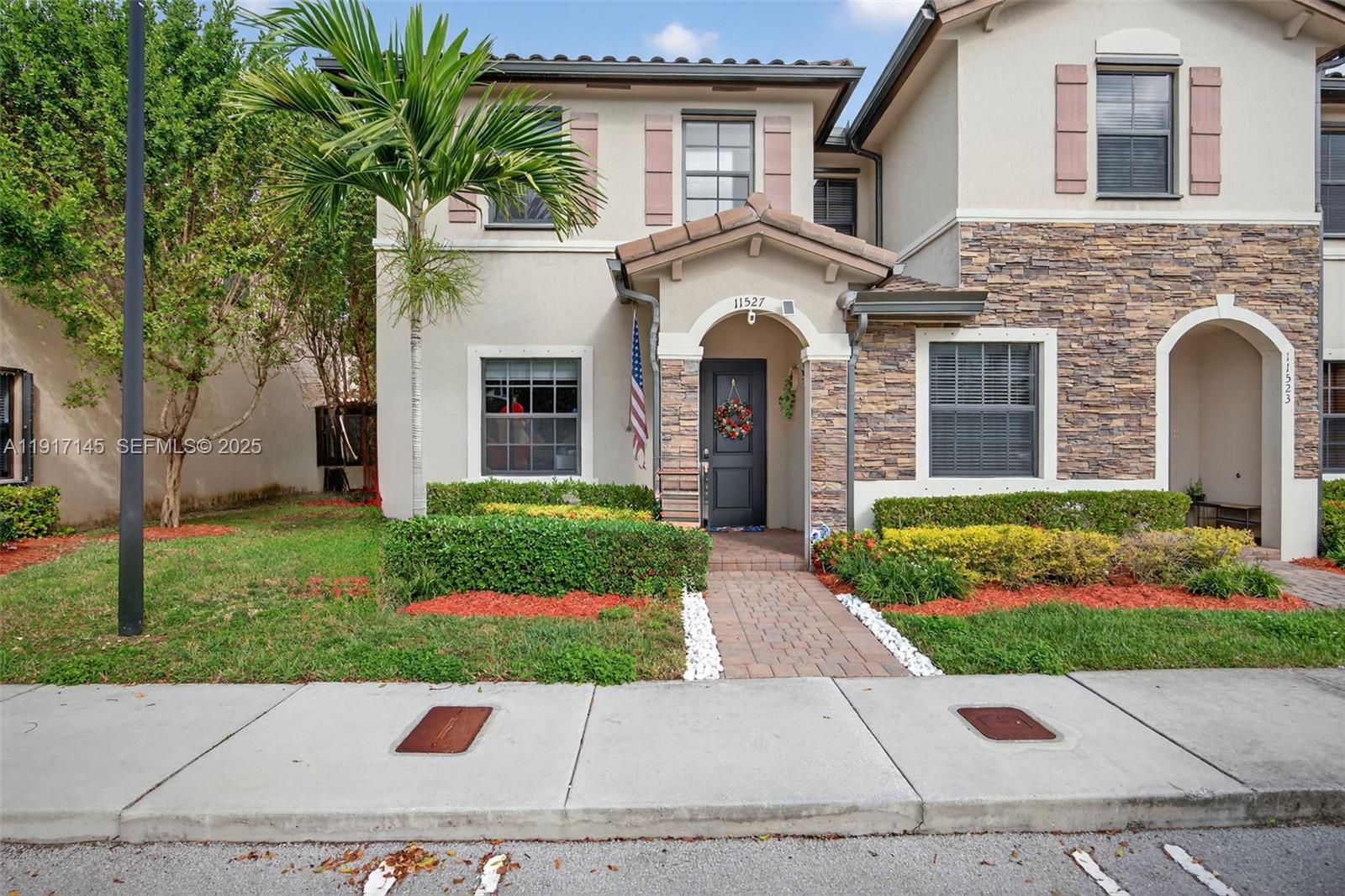 Stunning villa located in one of the most sought-after communities in the area. This corner-lot residence offers exceptional privacy and is loaded with upgrades throughout. Featuring elegant vinyl flooring, modern electric zebra blinds in the living room, and a beautifully converted office space on the first floor, this home has been impeccably maintained by its owner and is truly move-in ready.
The backyard is fully paved and perfectly sized for outdoor entertaining. Enjoy the convenience of two assigned parking spaces located directly in front of the unit.
This gated community offers resort-style amenities including a sparkling pool, playground, expansive green spaces, and meticulously maintained landscaping.