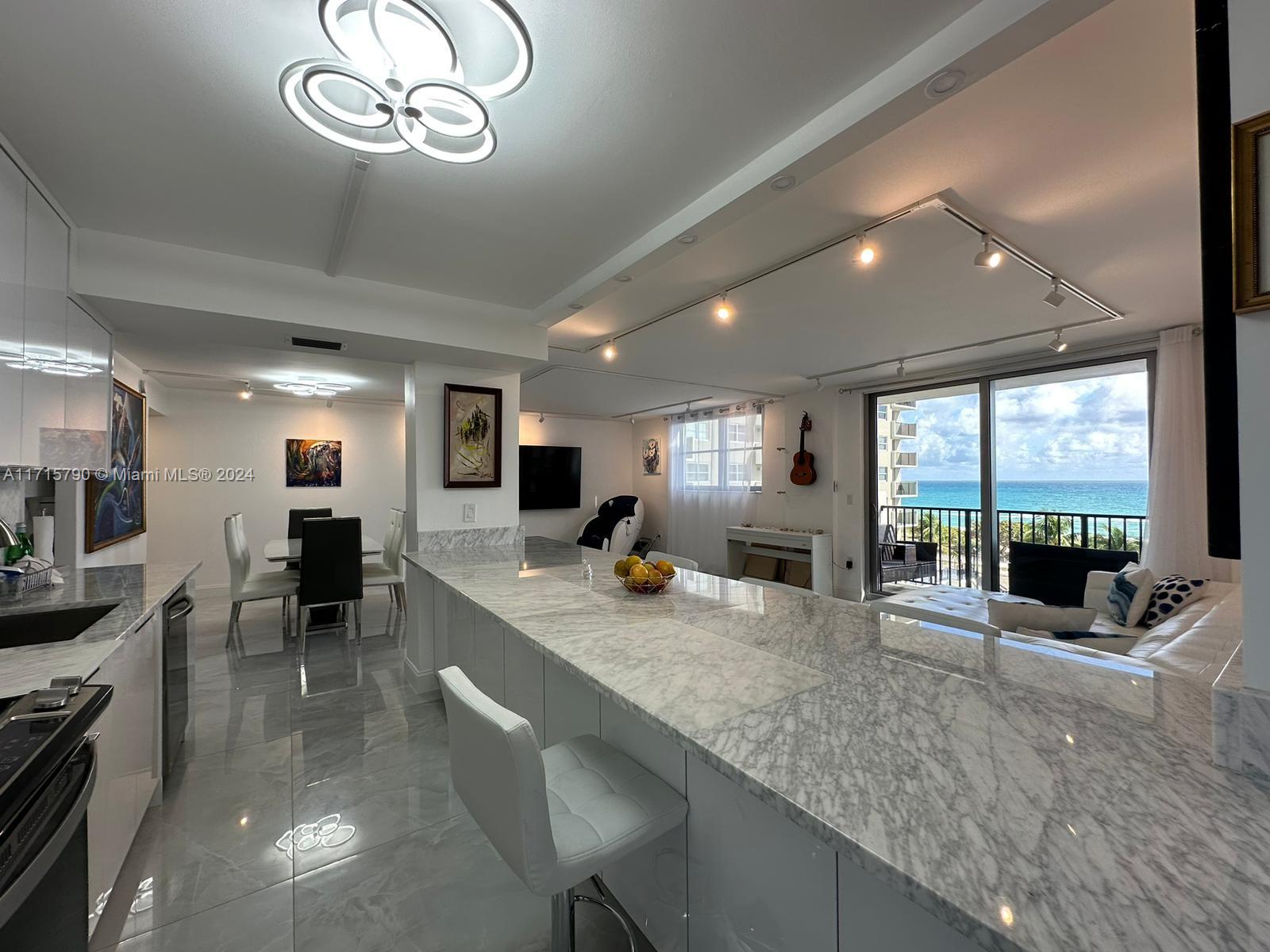 BEAUTIFUL REMODELED FULLY FURNISHED TURNKEY 1/1 CONDO, OCEANFRONT WITH FULL AMENITIES. GREAT LOCATION IN THE HEART OF SURFSIDE. AVAILABLE STARTING 05.01.2025 UNTIL 11.30.2025 ONLY! THE UNIT IS 2/2, BUT MASTER BEDROOM, MASTER BATHROOM & MASTER CLOSET WILL BE LOCKED UP. ASSIGNED PARKING SPOT #79 IS INCLUDED.
