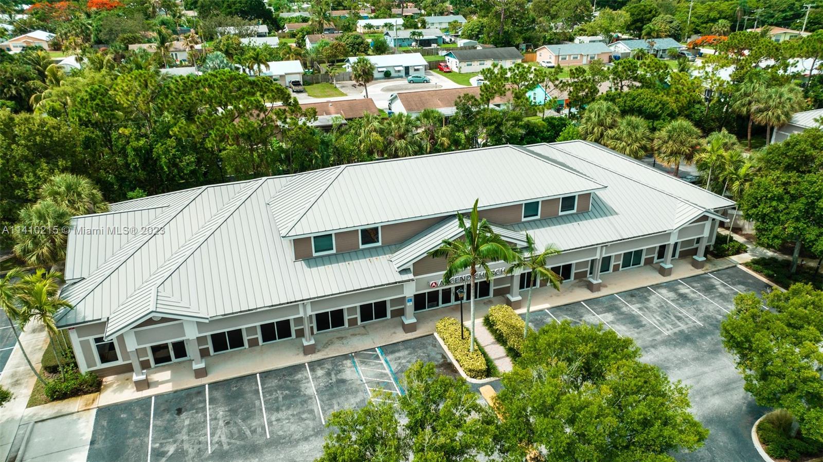 The property is located on Indiantown Rd in the Shoppes of Jupiter Creek and is zoned commercial (C2). It has been built out and is currently being used for religious purposes, but has multiple uses, including office, medical and retail. The shopping center is centrally located, in a prime location in Jupiter with lots of traffic. There are two floors; the first floor is approximately 7,500sqft and includes a lobby, large auditorium, men/women restrooms, and four additional rooms/spaces. The second floor is approximately 2,000sqft and includes three rooms/spaces and a bathroom, including a kitchen/break room, as well as additional storage rooms. This is an excellent opportunity for investors and owner users!