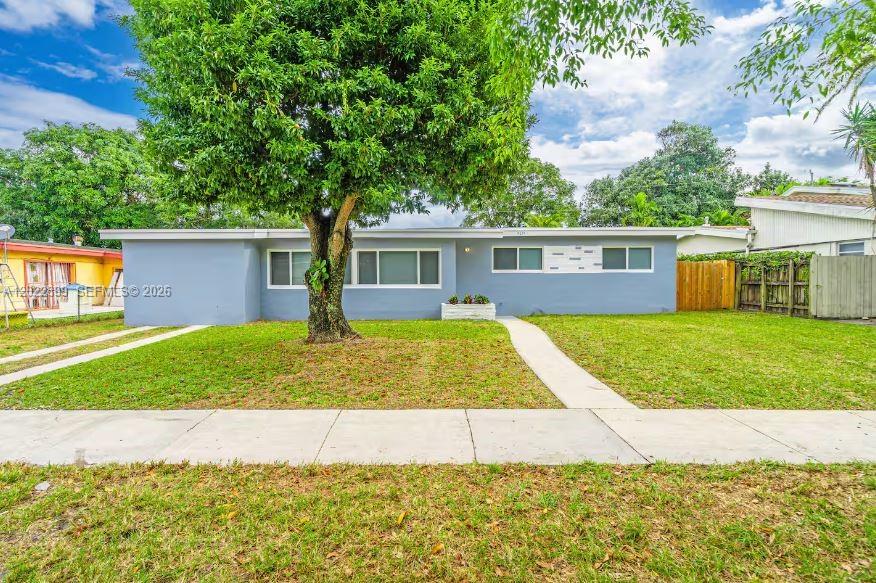 Welcome to this beautifully furnished 3-bedroom, 2-bathroom plus, home in the heart of North Miami Beach. Featuring a spacious layout with a large family room, this home offers comfort and functionality for everyday living. The updated kitchen includes a center island with bar seating and opens to the main living areas. Enjoy the private backyard with a heated pool, outdoor seating, and barbecue area, perfect for relaxing or entertaining. Conveniently located near Houses of Worship, parks, shopping, dining, and major highways including I-95. Move-in ready and centrally located.