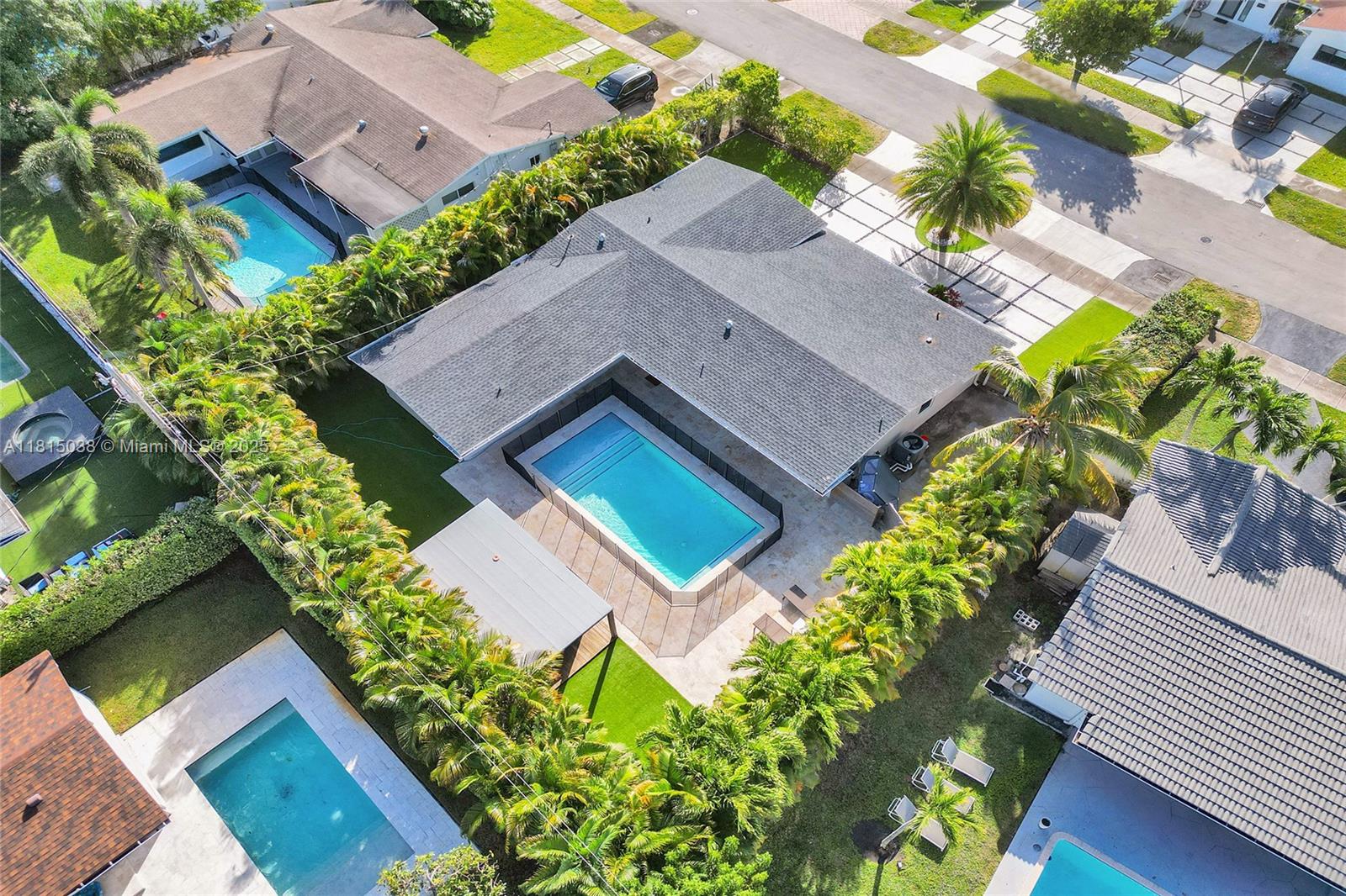 This stunning 4-bedroom, 3.5-bath home is move-in ready and has been tastefully renovated throughout, including fully remodeled bathrooms, kitchen, and living spaces with top-of-the-line upgrades. Boasting over 2,100 sqft, the backyard is a true oasis with multiple outdoor entertainment areas, a brand-new heated pool, and a cabana bath. Additional features include a new washer and dryer, A/C, electric water heater, impact windows, sound system, Tesla charging station, security cameras, custom-made closets, pantry, artificial grass, a new gazebo, and updated plumbing with plans and permits. Nestled in a beautiful gated community, this is truly a one-of-a-kind property you don’t want to miss!