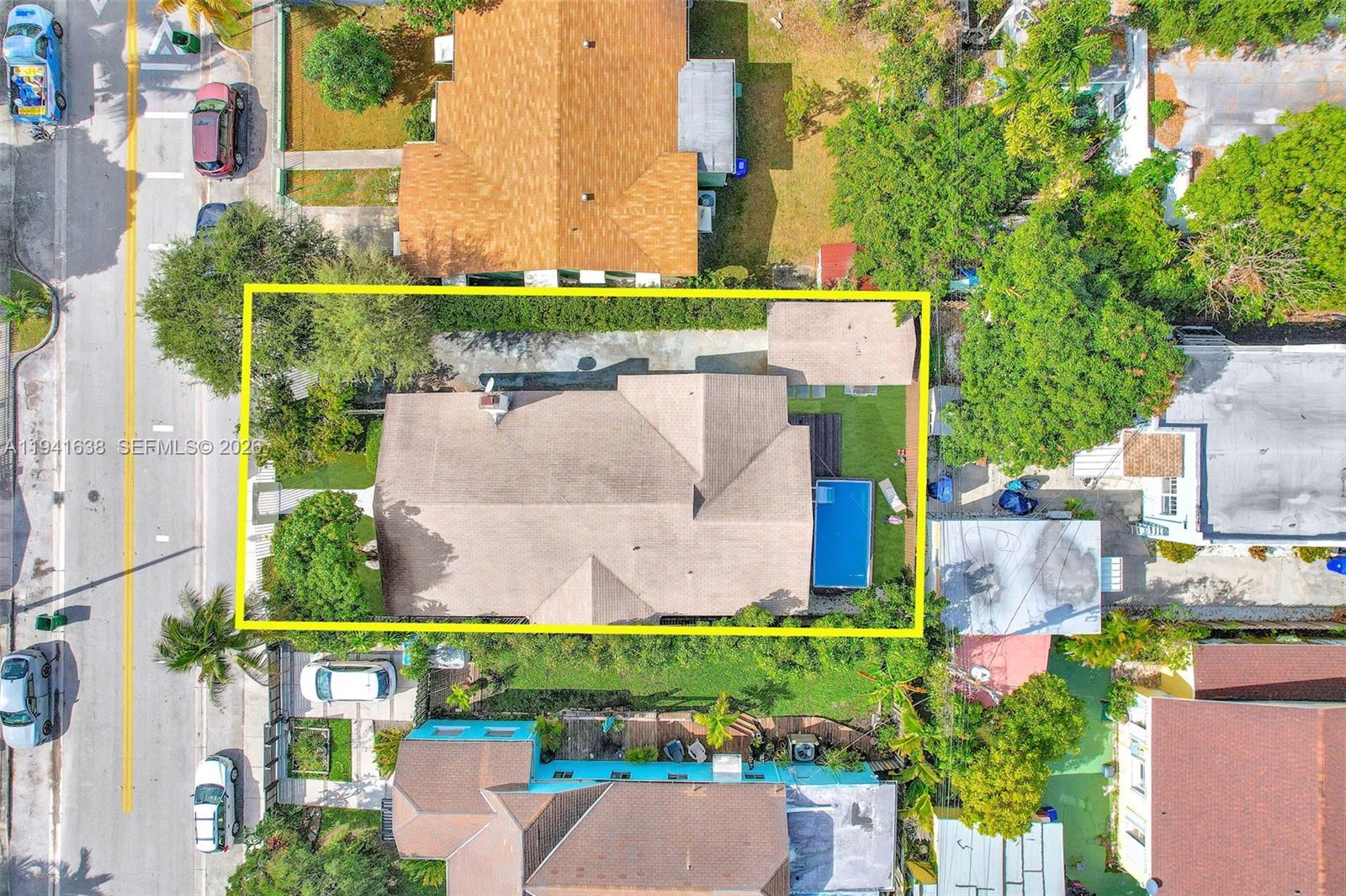 Expansive home in steps from the Design District! This property features 5 bedrooms and 2 bathrooms in the main house, with a separate studio/1 bathroom guest house. The current owner has made significant upgrades to the property, including: brand new pool with heater, brand new deck surrounding the pool, artificial turf in the backyard and front yard, new landscaping surrounding the entire house, new interior paint and redesign, and more. . Perfect for anyone looking for privacy - enjoy your own backyard oasis with heated pool, BBQ, and lounge seating. A 5 minutes walk to Design District, this property is centrally located just minutes from Wynwood/Midtown, Brickell, and 10 minutes to the beach!