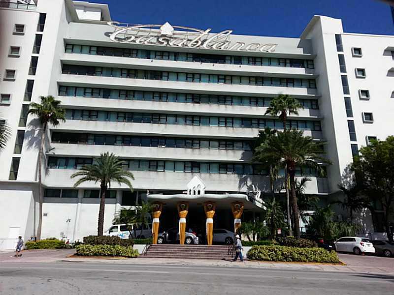 Studio Unit at The Casablanca On The Ocean, Beachfront! Unit View is North Collins/ Across Intracoastal/ Angle View to Ocean/Beach. Take a Walk on sandy Miami Beach, Swim at the Beach across the Boardwalk, or at the Swimming Pool...Enjoy the Lobby Bar Lounge/ Restaurant, or walk the strip on Collins to Sidewalk Cafe's/Restaurants...Conv Store in Lobby...Unit in Hotel Prgrm. Ask about Hotel Upgrade Promo! *All Offers on FARBAR AS-IS, Use Condo &LeadPaint Riders, Provide Buyer Discl Stmt &POF &signed SPDS*
