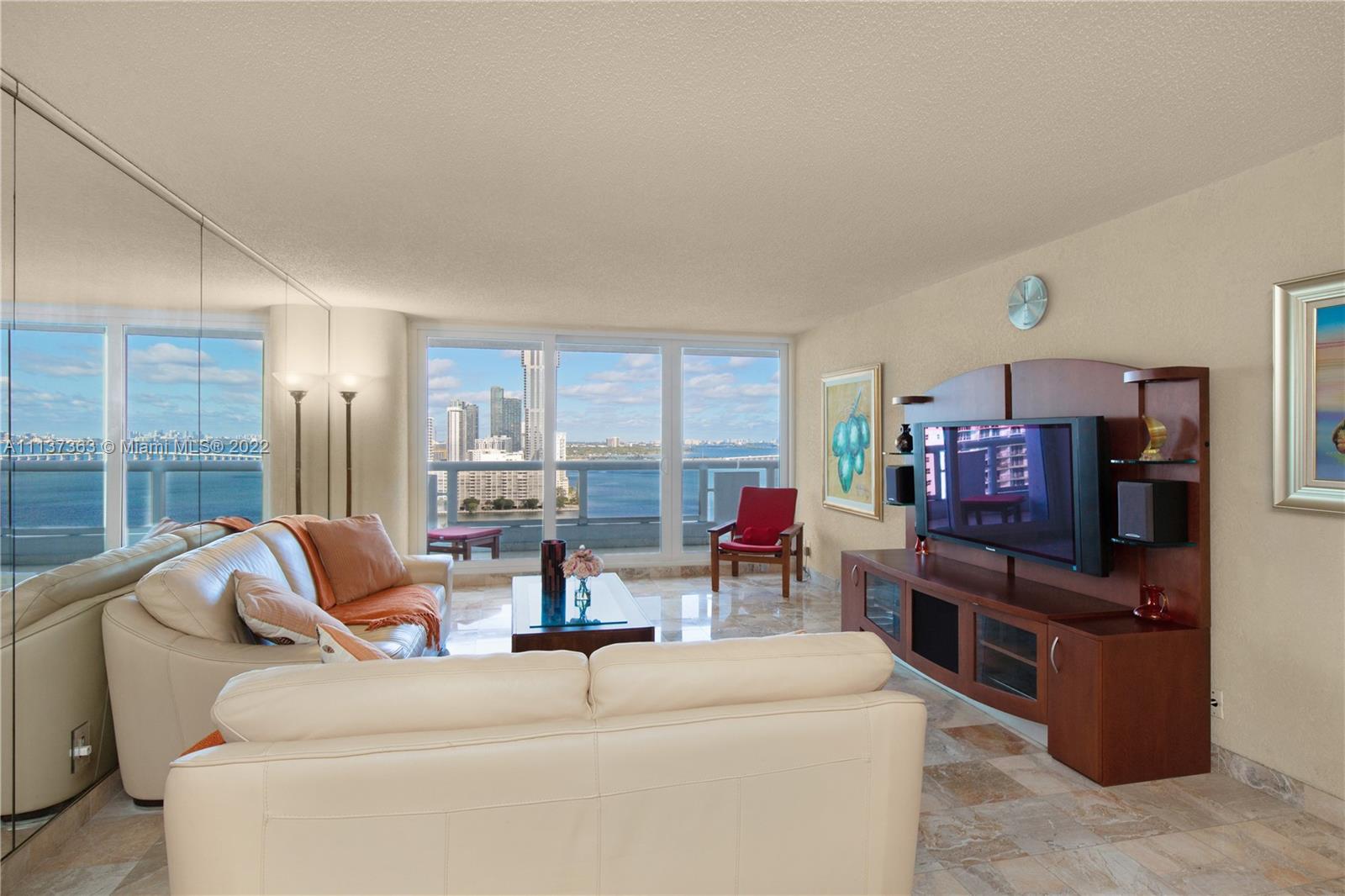 Price is FIRM! Beautiful waterfront condo at The Grand 2 Bedroom + Den. 2 Bathrooms. Stunning views and a large terrace overlooking Biscayne Bay, Miami Beach, and Margaret Peace Park. Amenities include a heated pool & jacuzzis, fitness center plus The Grand Retail Shops include restaurants & bars, salon, shops, concierge, 24-hour security. Centrally located within walking distance to Adrienne Arsht Center, Perez Art Museum & The Museum of Science, Miami Arena. Leasing: Ok. Min. 30 days/12 Times a year.