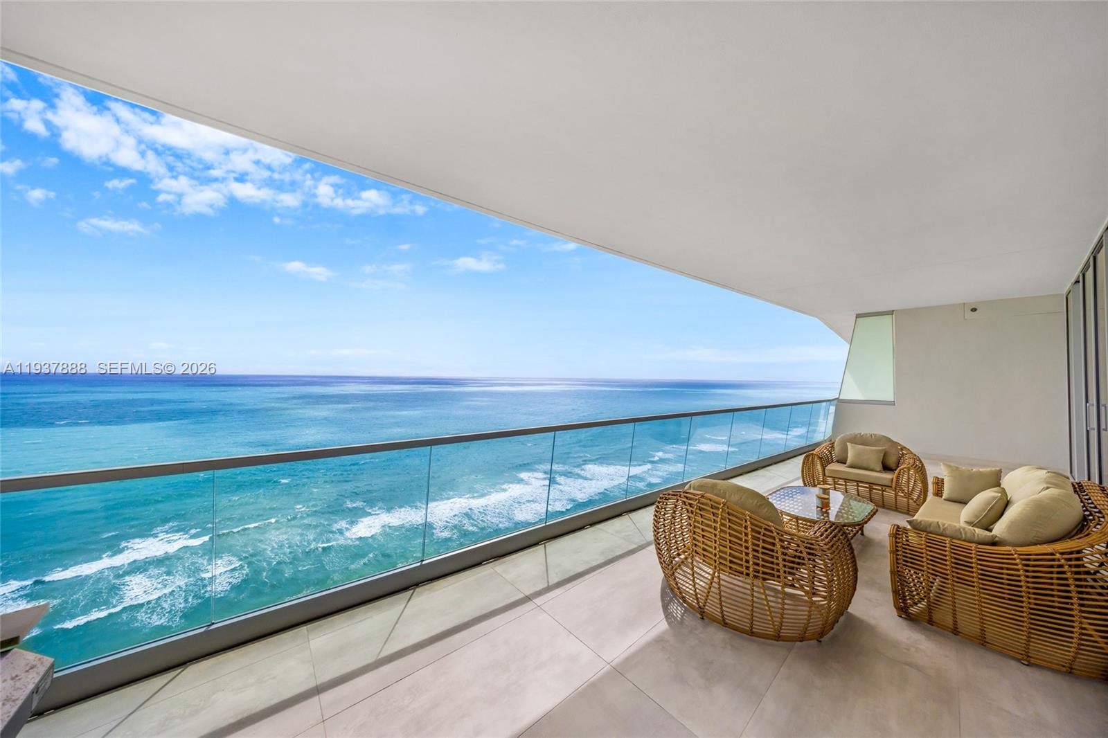 Turnberry Ocean Club Residences is one of the most prestigious buildings in Sunny Isles Beach. Ultra luxury amenities:
Sky Club Level 32: 
* Sky Indoor & outdoor dining 
* Sky Sunset Lounge with stunning Intracoastal views.
* Sky Outdoor pet retreat and dog walking area
SKY CLUB LEVEL 31: CALM
* Indoor, oceanfront fitness center 
* Outdoor, oceanfront, open-air fitness terrace
* Revitalization spa with relaxation lounge
* Dedicated beauty suite for private hair, manicure and pedicure appointments
SKY CLUB LEVEL 30: RISE
* Signature sunrise and sunset vanishing swimming pools suspended 333’ above sea level
* Two hydrotherapy spas
* Sky Club bar and lounge with breathtaking waterfront views

Also features a movie theater, Pilates room, kids' club, restaurant by the pool, coffee shop, and business center.
