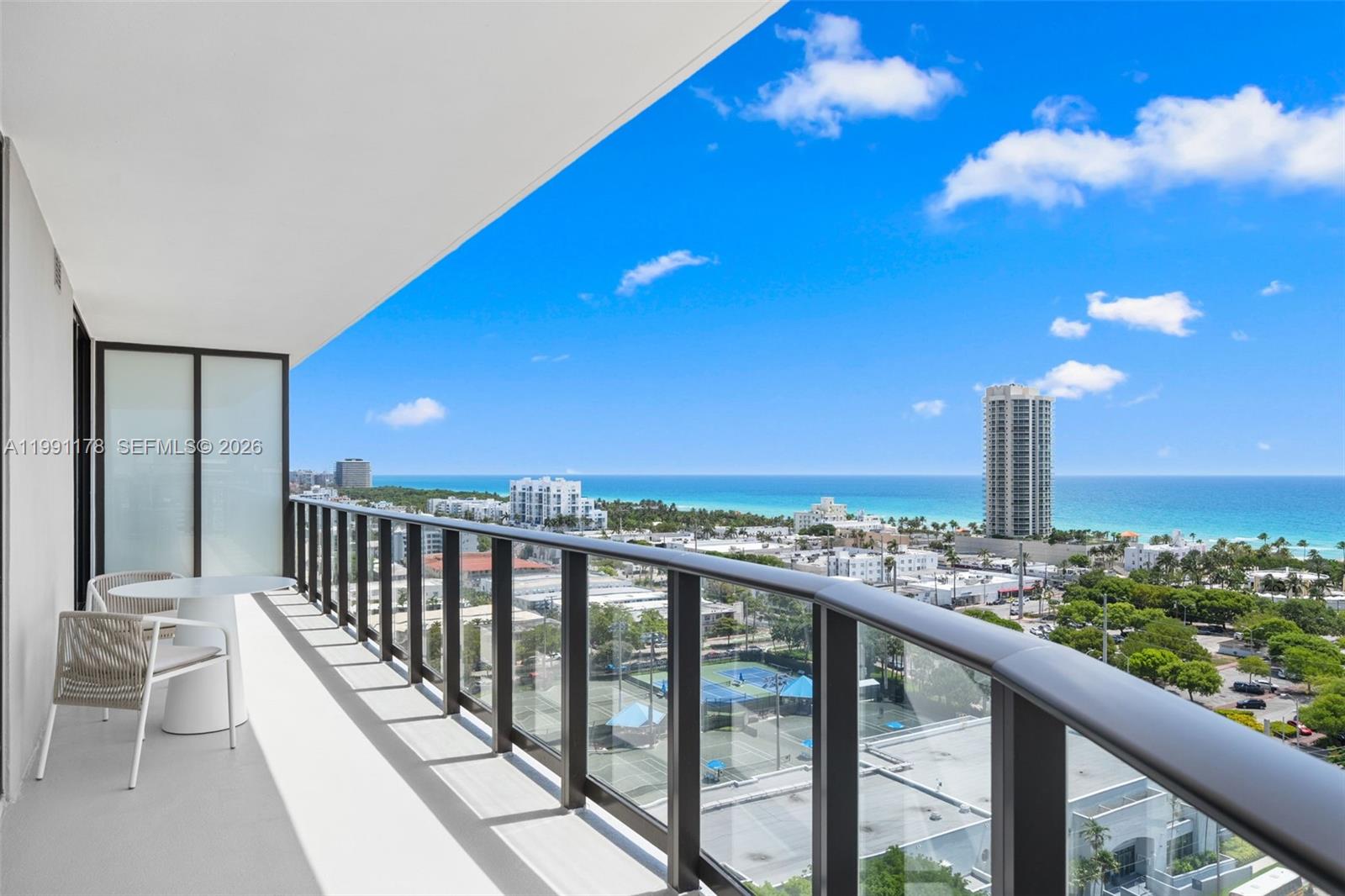 Stunning fully furnished 2-bedroom, 2-bathroom corner residence with direct ocean views. This spectacular home features floor-to-ceiling glass windows, top-of-the-line modern finishes, and a spacious wraparound terrace showcasing breathtaking panoramic water views. Located at 72 Park, Miami Beach’s premier new LEED Gold Certified development approved for short-term rentals, this residence offers a rare investment opportunity. As one of the few buildings in Miami Beach legally zoned for Airbnb and short-term rentals, it provides the flexibility to enjoy as a personal retreat while generating income when not in use. Resort-style amenities include a 150-foot pool with cabanas, private beach club access, rooftop terrace with 360° views, state-of-the-art fitness center, yoga lounge, children’s playroom, coworking spaces, on-site dining, concierge services, golf cart beach shuttle, and an impressive, elegant lobby.