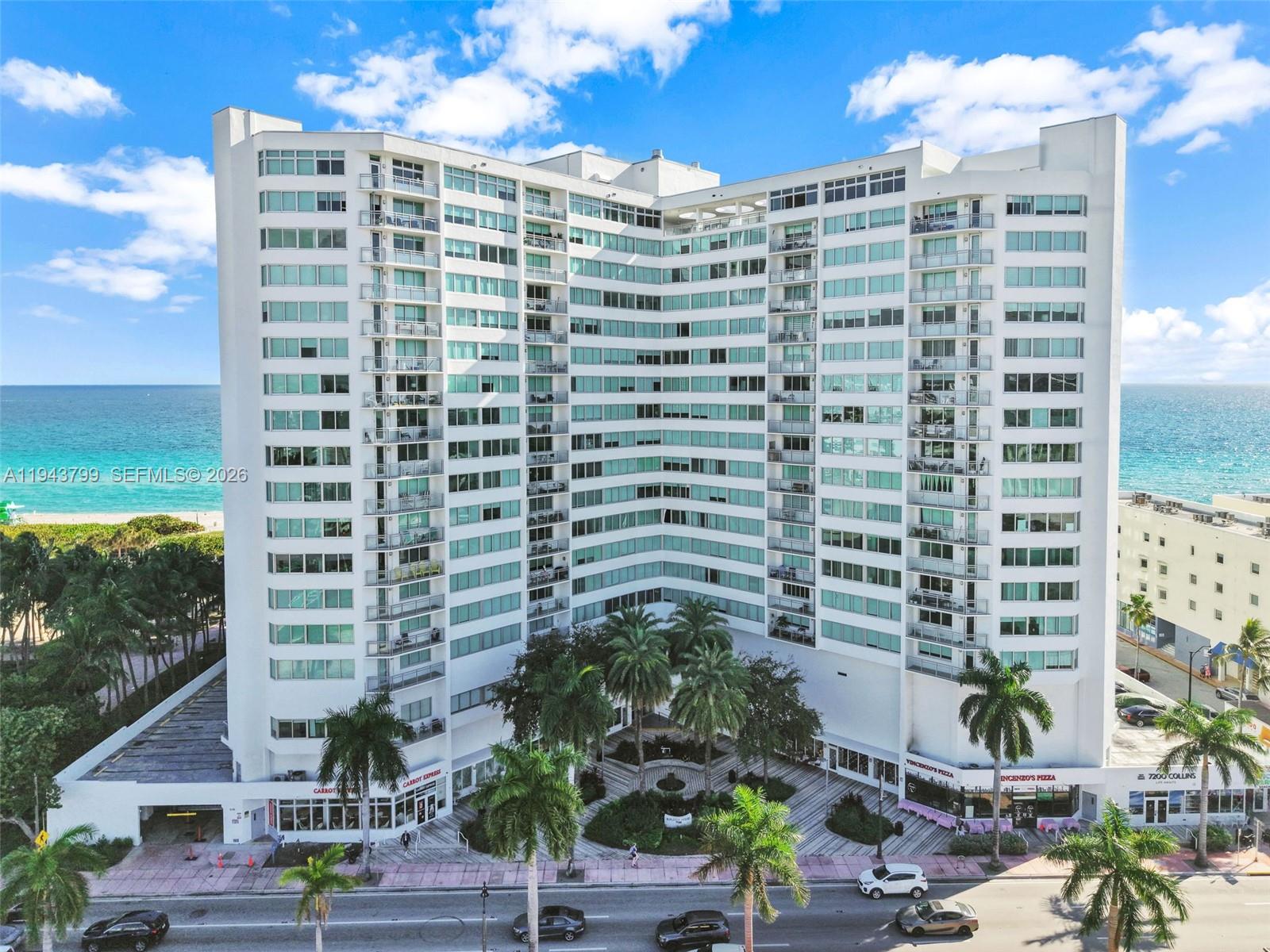 Spacious one-bedroom with beautiful ocean views in Miami Beach. Features new impact windows, updated bathrooms, and imported tile flooring throughout. Located in Burleigh House with direct beach access, oceanfront pool deck, large gym, and close to North Beach volleyball courts, cafés, dining, and supermarket.