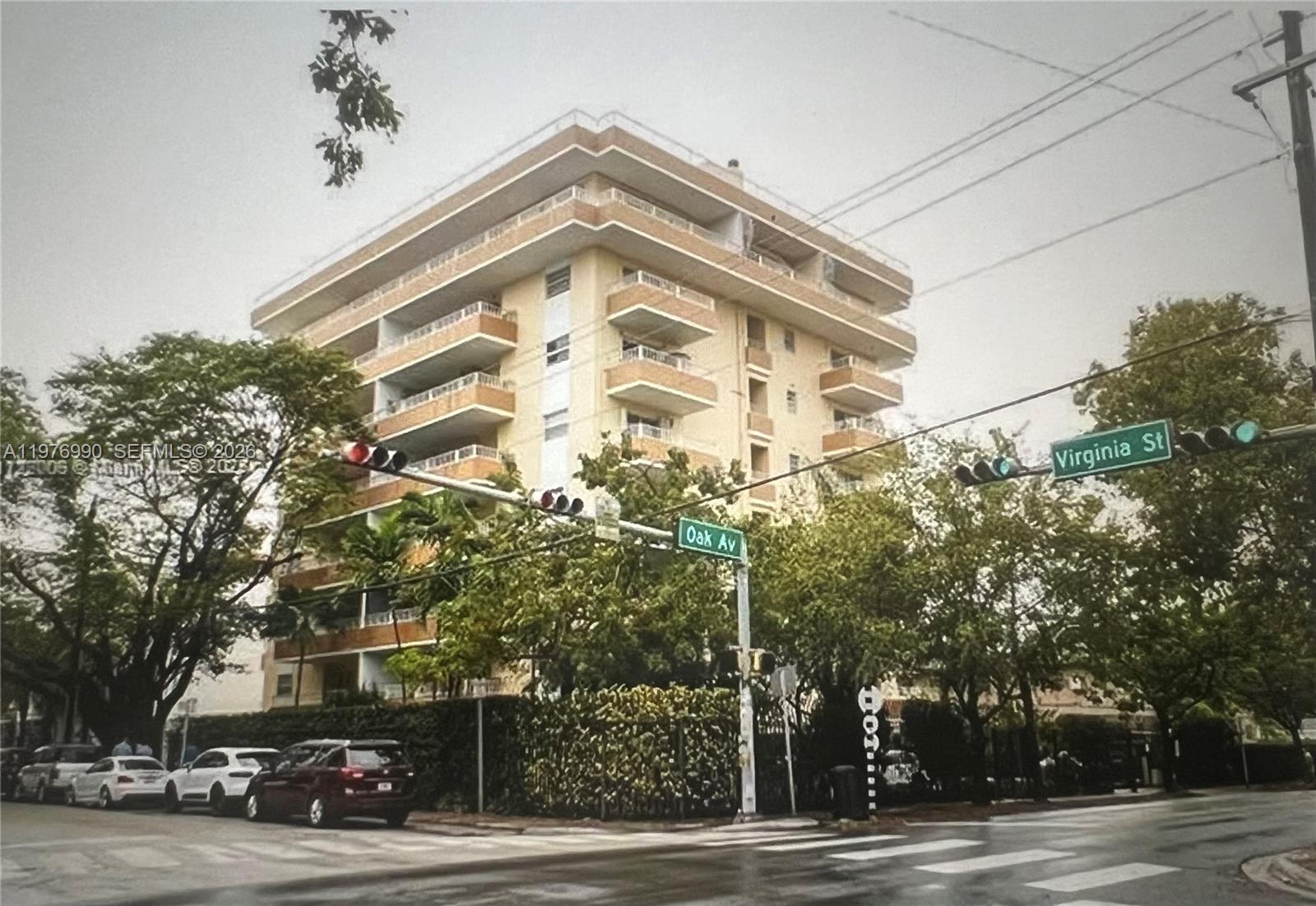 Modern 2-bedroom, 2-bath residence on the 7th floor at Virginia Oaks Condominium, a gated building with only 27 units.  The unit features two private terraces and includes one assigned parking space. Building amenities include a rooftop pool (currently under renovation) and laundry facilities on the the 9th floor.  Ideally located at Virginia Street and Oak Avenue, just steps from CocoWalk, the Mayfair Hotel, Peacock Park, restaurants, and entertainment in the heart of Coconut Grove.