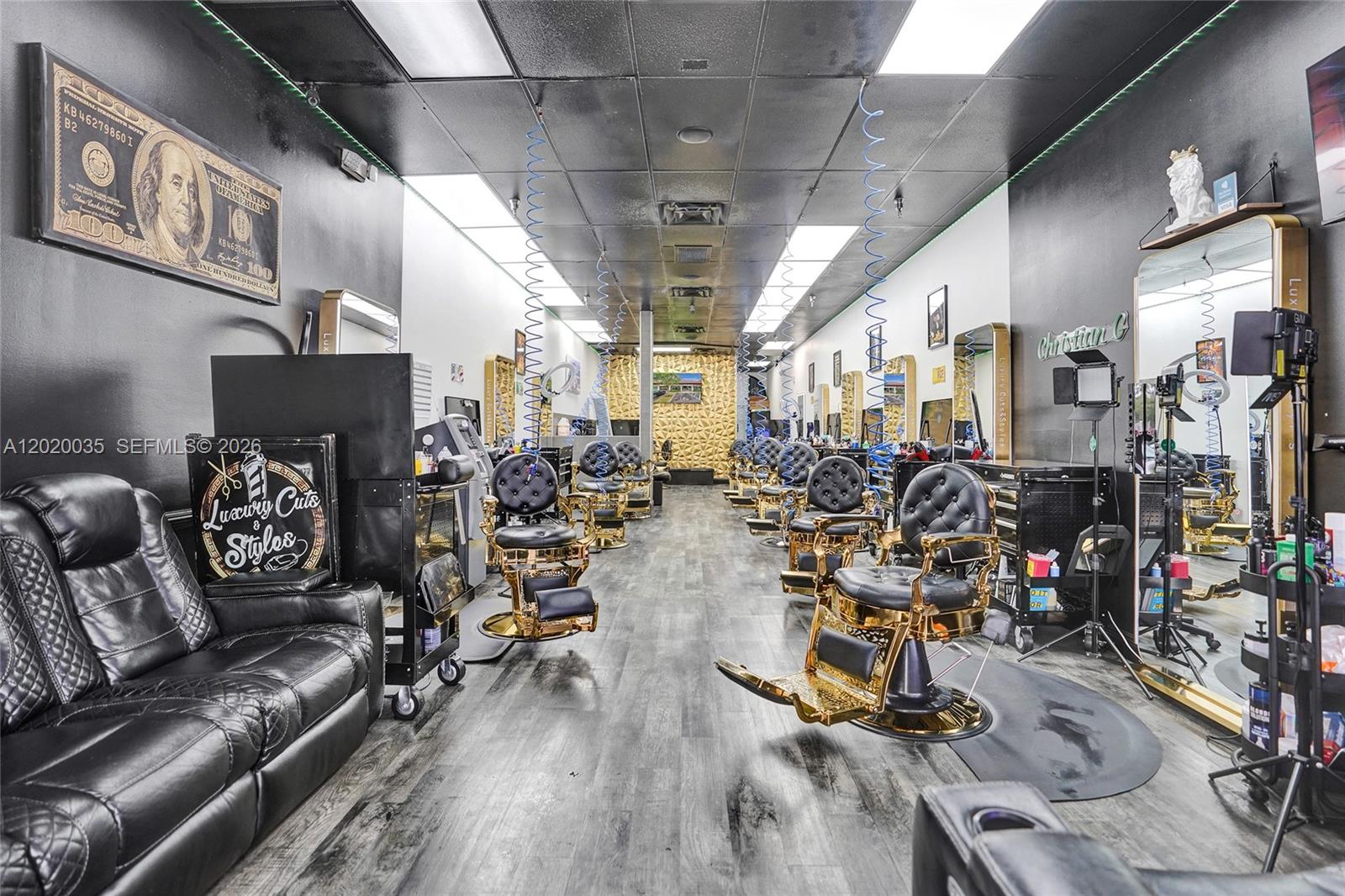 Turnkey Business Opportunity in fast growing Royal Palm Beach. Established luxury barbershop with modern build-out, strong local clientele, and stylish upscale atmosphere. Prime location with excellent visibility, ready for owner- operator or investor looking to step into a successful grooming business.