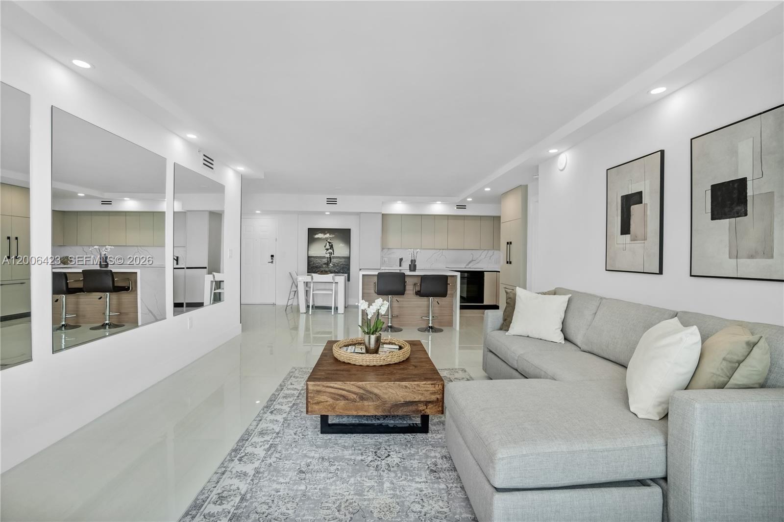 Beautifully renovated 2/2 residence at The Mark on Brickell with a unique, modern design that truly stands out from the rest. This unit features a custom kitchen with quartz countertops, and high-end appliances with a built in refrigerator. Porcelain tile flooring throughout, soffit lighting details, and abundant natural light enhance the space. Electric blackout shades in the bedrooms and an electronic shade in the living room add both comfort and convenience. Split floor plan with ample closets throughout.
Located next to the future Citadel Headquarters Brickell, offering strong potential for long-term value. Enjoy living in a prime location in the heart of Brickell, next to the bay ,close to dining, shopping, and Brickell City Centre. A great opportunity to own a one-of-a-kind home in a well-established building.
