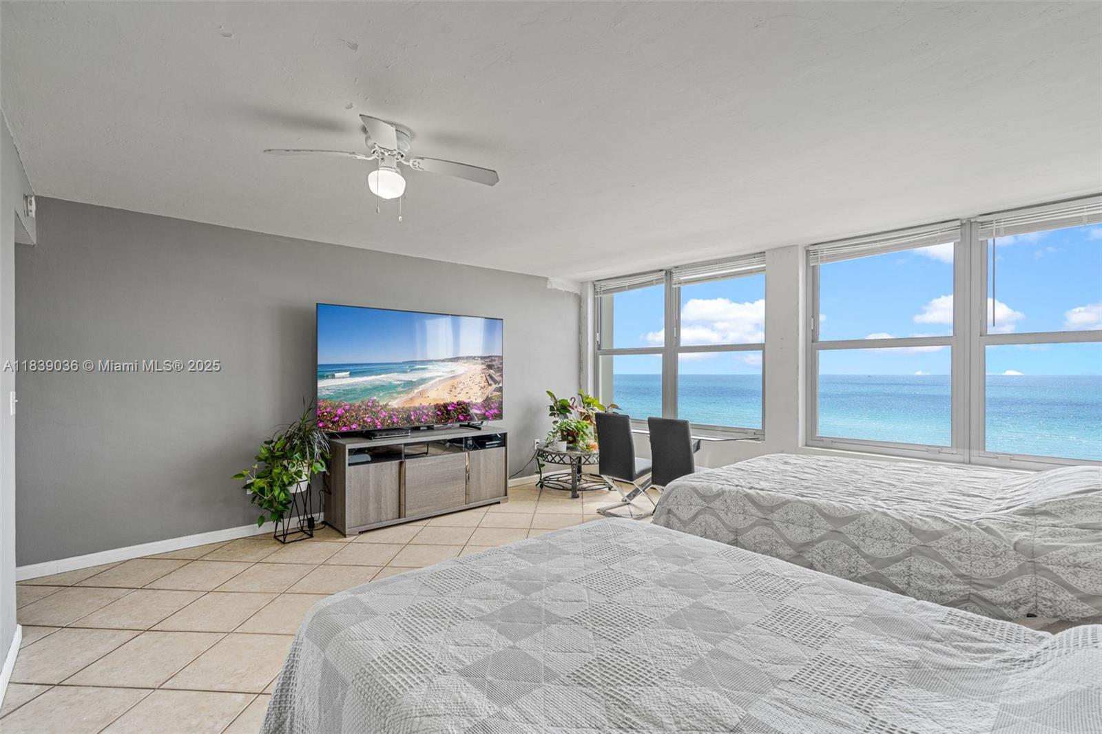 Reduced for quick sale! Oceanfront Miami Beach studio at Triton Tower with breathtaking ocean views. Features new impact windows, tile floors, and full kitchen with stainless-steel appliances. Ideal for first-time buyers, investors, or a weekend getaway. Enjoy resort-style amenities: fitness center, owner’s lounge, theater room, club room, 24-hour concierge, onsite management, and beach umbrella/chair service. Walk to the beach, shops, dining, and transit. Includes Murphy beds and optional parking. Prime Collins Ave location in vibrant Mid-Beach.