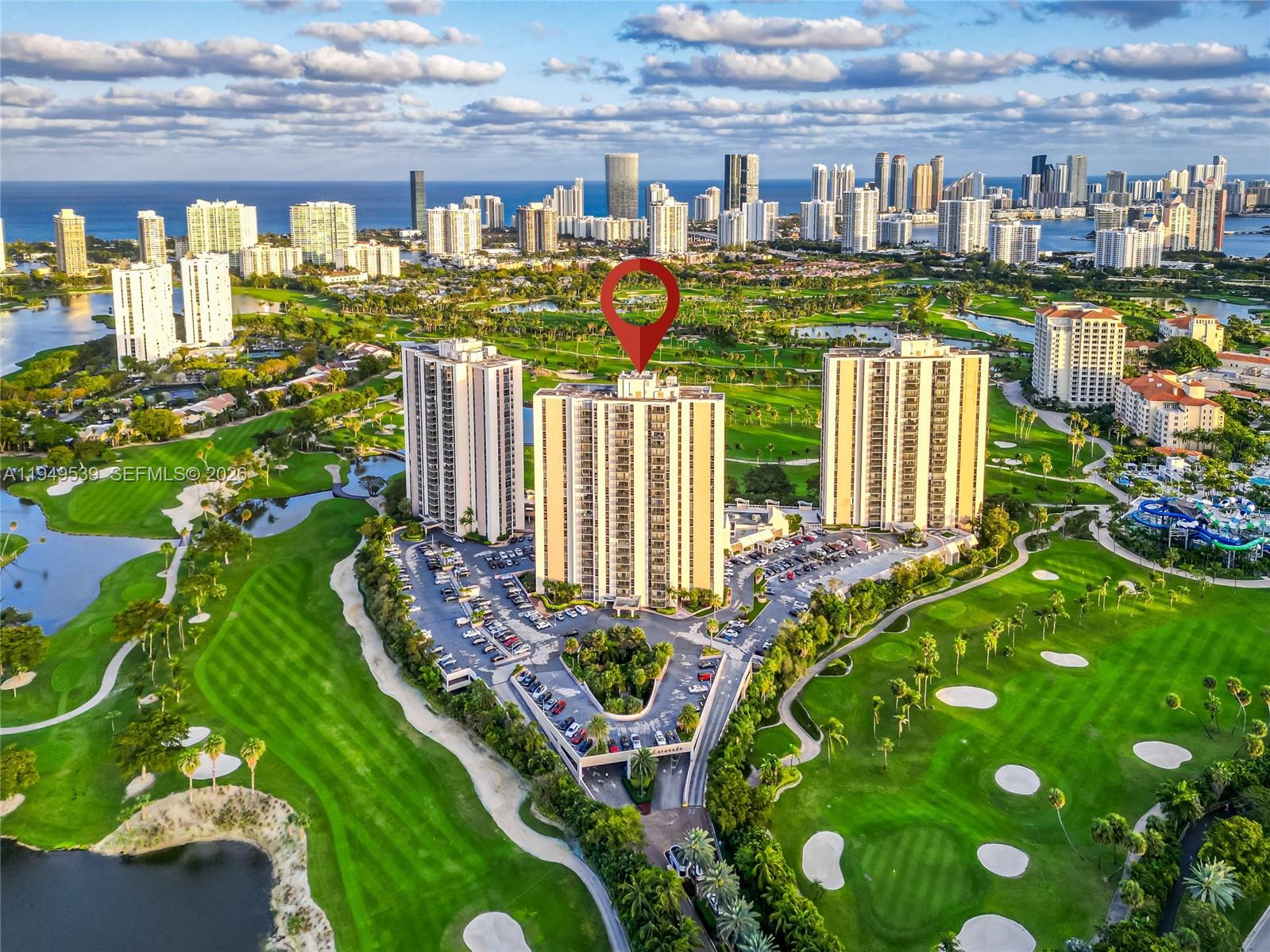 EXCEPTIONAL AVENTURA LIVING OVERLOOKING TURNBERRY GOLF COURSE. DISCOVER RESORT-SYLE LIVING IN THE HEART OF AVENTURA. THIS BRIGHT AND SPACIOUS CORNER CONDO ON THE 16TH FLOOR OFFERS BREATHTAKING VIEWS OF THE PRISTINE TURNBERRY GOLF COURSE AND IS JUST MINUTES AWAY FROM WORLD CLASS SHOPPING, DINING AND BEACHES. FEATURING A FUNCTIONAL SPLIT FLOOR PLAN WITH 2 LARGE BEDROOMS, OFFERING PRIVACY AND NATURAL LIGHT. THIS UNIT COMES WITH A WELL EQUIPPED KITCHEN WITH RANGE, DISHWASHER, REFRIGERATOR, MICROWAVE AND BRAND NEW VINYL FLOORS. OFFERS A GUARD-GATED ENTRY AND 24 HR SECURITY ENSURING PEACE OF MIND. CLOSE TO TOP RATED SCHOOLS AND AVENTURA MALL. ACCESS TO FREE CITY SHUTTLE SERVICE AVAILABLE. DO NOT MISS THE OPPORTUNITY TO OWN A PIECE OF AVENTURA PARADISE. COME, SEE IT, FALL IN LOVE AND MAKE IT YOUR DREAM HOME.