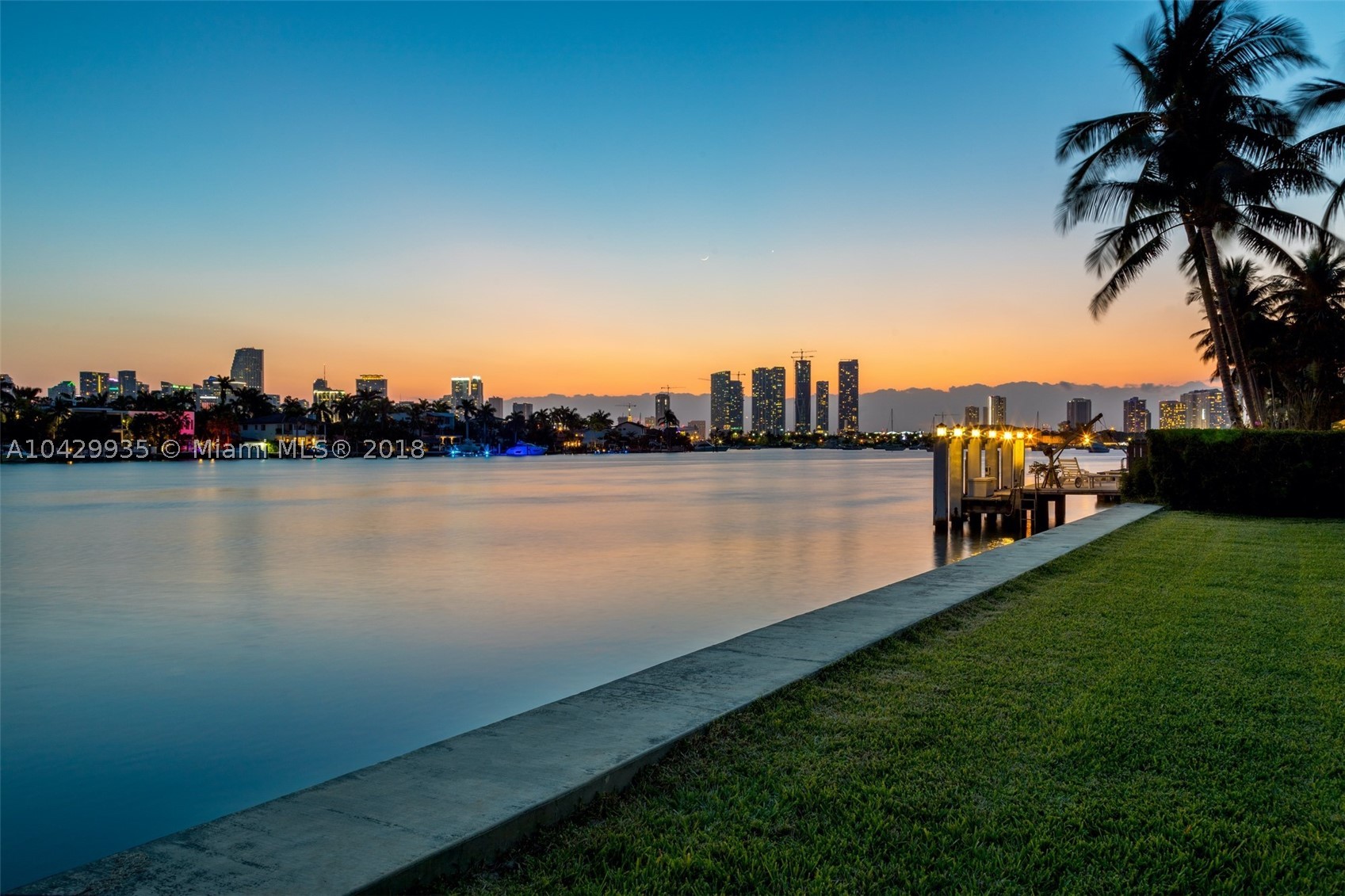 Southwest views of the Downtown Miami skyline and centrally located on the private Hibiscus Island, this is the perfect place to build your dream home! This 31,500 SF triple lot offers 180’ of waterfrontage and the ability to build up to a 15,750 SF home. Additionally, the property is able to be divided into three 60 FT lots or two 90 FT lots affording flexibility from a development perspective. Hibiscus Island is a family oriented gated and exclusive residential neighborhood in Miami Beach. This island is home to its own private park, basketball and tennis courts and offers easy access to the heart of South Beach, museums, high end retail and the finest restaurants that Miami has to offer. Existing home on property to be demolished.
