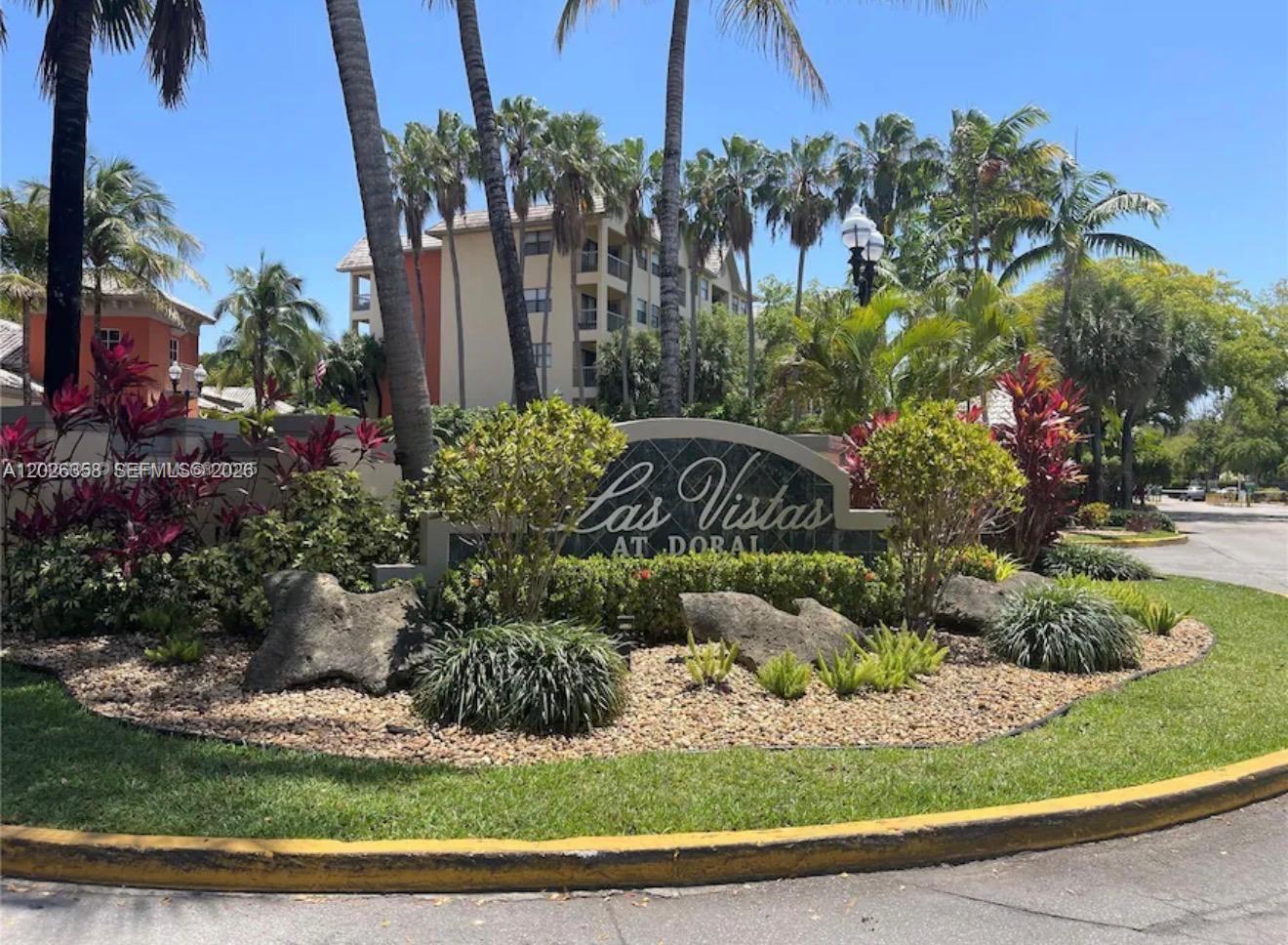 Beautifully renovated oversized 2BR/2BA ground-floor with exceptional privacy and comfort in the heart of New Doral. This bright and spacious residence features modern laminate flooring throughout, an open and functional layout, large walk-in closet, in-unit washer and dryer, and a private screened balcony with additional storage space. Enjoy the convenience of 2 assigned parking spaces and low HOA fees. Secure gated community with resort-style amenities, making it ideal for both end users and investors. Excellent central location just minutes from Downtown Doral, CityPlace Doral, Miami International Airport, major highways, top-rated schools, restaurants, shopping, and entertainment. Investor friendly opportunity with strong rental potential. Easy to show.