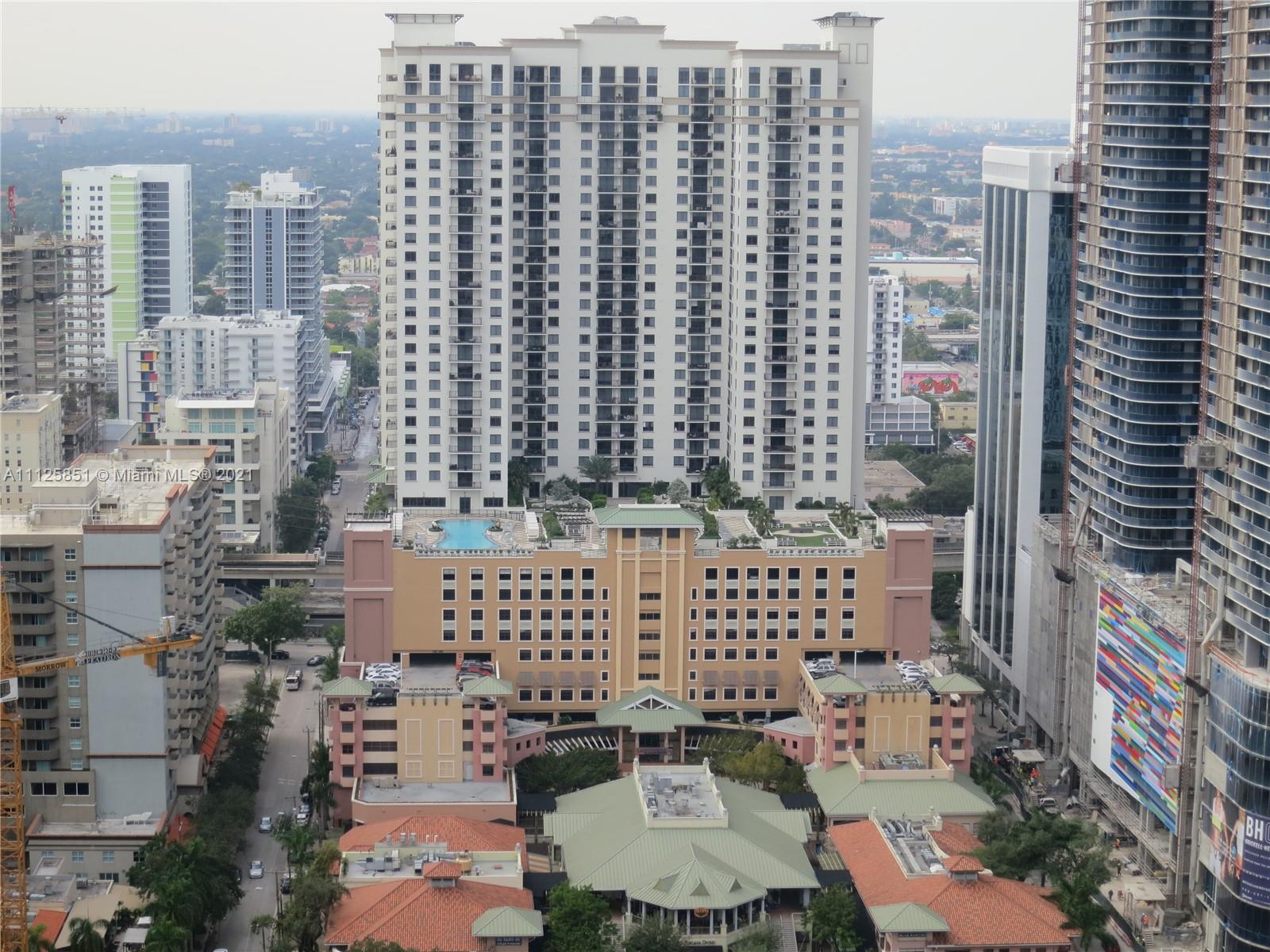 Porcelain floors in living room and carpet in bedroom. Large terrace with views of the pool deck and city skyline. Owner requires first, last and security. Tenant must also pay one month common area deposit to the association. Tenant responsible for all utilities including cable, internet, power and water. No pets allowed. One year leases. Unit also for sale, tenant must cooperate with showing requests but not required to vacate if sold. No Sunday showings.