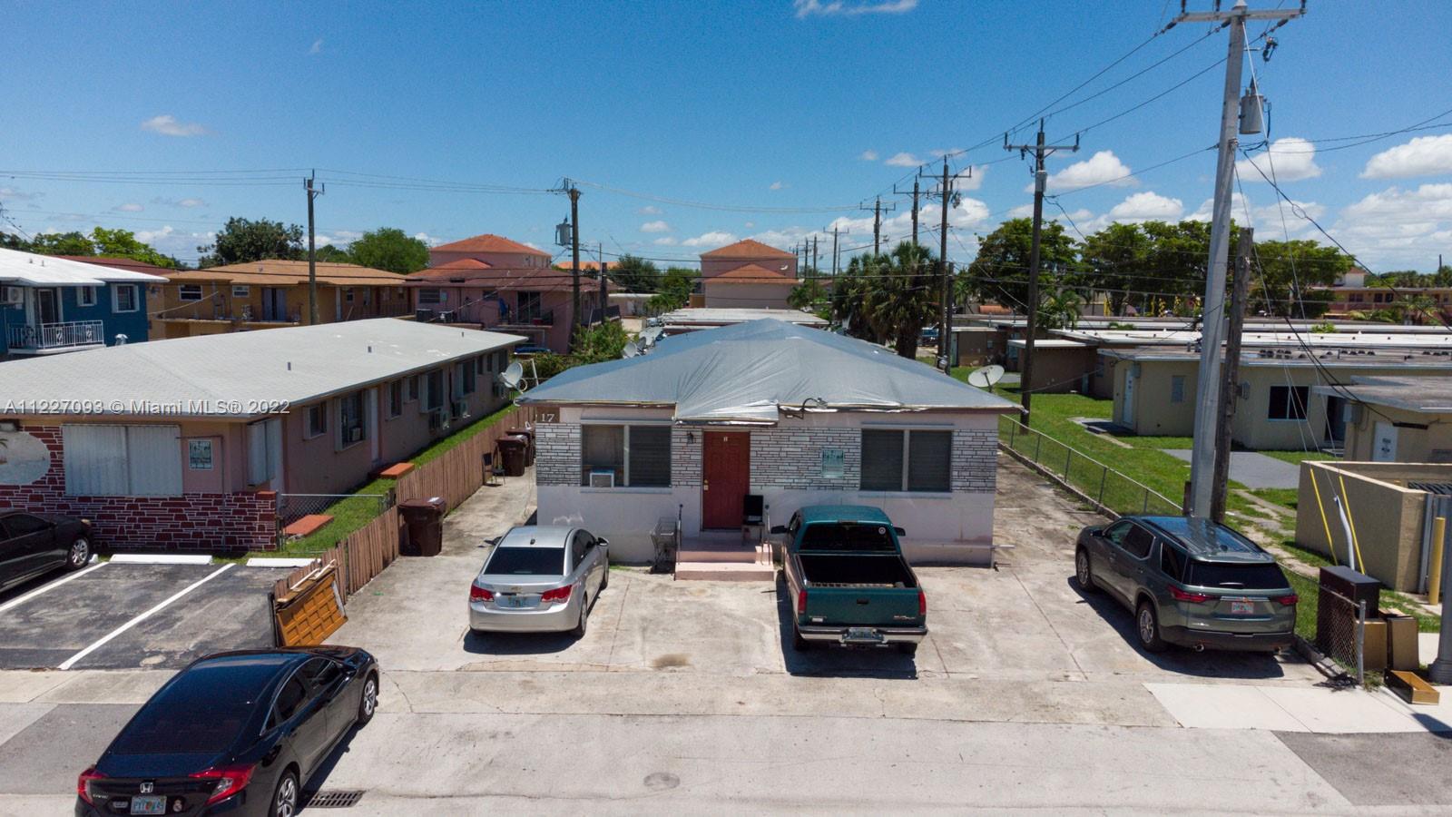 GREAT INVESTMENT PROPERTY! You are basically buying a business that will give the buyer passive income. Total amount of six units located in the heart of Hialeah and is centrally located. All units are currently rented month to month. All units have their own kitchen, bathroom and parking space. Parking is in the front, side and street. Based on the condition of the property, the price we are asking for is $499,999. The property is sold AS IS with the right to the inspection and we are only accepting CASH offers. Needs new roof.