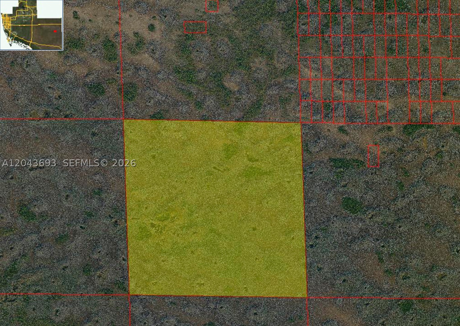 Rare opportunity to own 5 acres on Cross Seminole Trail, Ochopee, FL 34141 (PID: 00617681003). This private parcel provides excellent potential for recreation, investment, or future land ownership in a peaceful natural setting. Please note: there is currently no public road access to the property, and buyers should conduct their own due diligence regarding legal access, easements, and permitted land uses. The area is typically served by private well water and septic systems, with no public water or sewer service available, if development is feasible. Electricity availability should also be verified. Buyer to verify zoning, environmental conditions, wetlands, utility availability, and development requirements with Collier County.