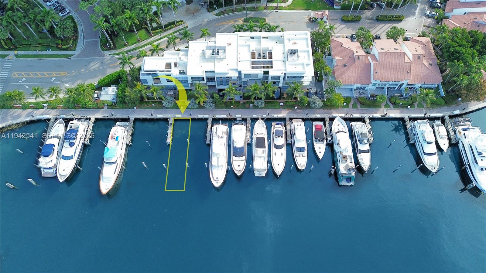 Rare opportunity to purchase Slip #E62 a premier 90’ x 22’ boat slip with a large private dock box in the gated, secure Waterways Marina in Aventura. Located within a highly sought-after full-service marina, this deep-water slip offers direct Intracoastal and ocean access with NO fixed bridges, making it ideal for large vessels and serious yachting enthusiasts. Enjoy fast, unobstructed access to the Atlantic via Haulover Inlet, along with a direct passage to the Intracoastal Waterway. Positioned just 44 miles from the Bahamas and conveniently located between Fort Lauderdale and Bal Harbour, this slip is perfectly suited for seasonal cruising, long-term ownership, or strategic boating access in South Florida. The slip accommodates vessels up to 90 feet LOA with a 22-foot beam, featuring 6 feet of water at low tide, an 8-foot finger dock, a 25-foot marina basin, and a 35-foot channel entrance, providing excellent depth and maneuverability. The slip is equipped with two 50-amp electrical circuits, water service, and Wi-Fi availability, with security patrol included. Ample parking enhances convenience for owners and guests. The marina’s prime location places you minutes from Aventura Mall, Turnberry Golf Resort, fine dining, shopping, and essential services.