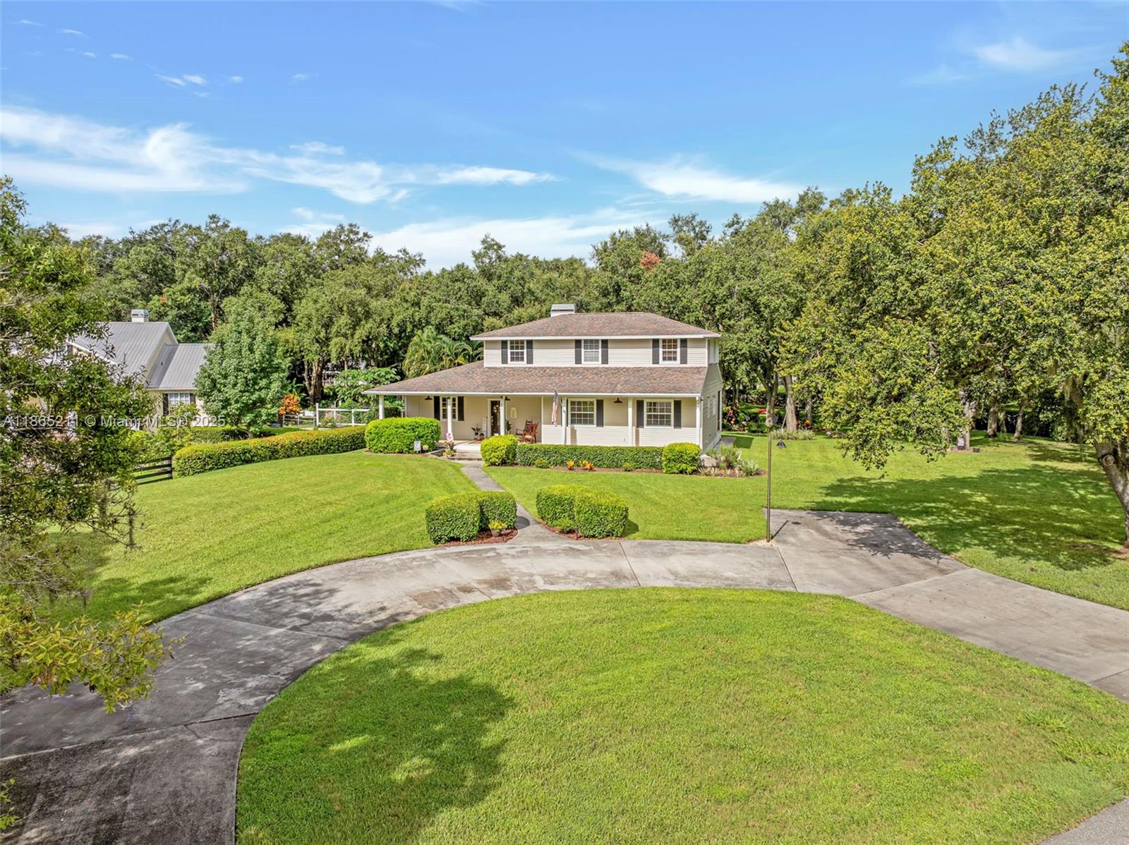 Set on 1.2 acres in the peaceful Buckingham Rural Preserve, this updated two story home combines privacy, charm, and modern comfort. The first floor provides a spacious primary suite, cozy living room with fireplace, dining area, breakfast nook, guest half bath, and a screened lanai overlooking the lush backyard. Upstairs features three bedrooms, a full bath, and a versatile den or alternative room. Recent upgrades include a new roof and air conditioning system. Mature oak trees, beautiful landscaping, and a storage shed create a private outdoor retreat with space for relaxing by the fire pit or enjoying nature. With its tranquil setting just minutes from shopping, dining, schools, and RSW Airport, this home delivers the best of country living close to town.