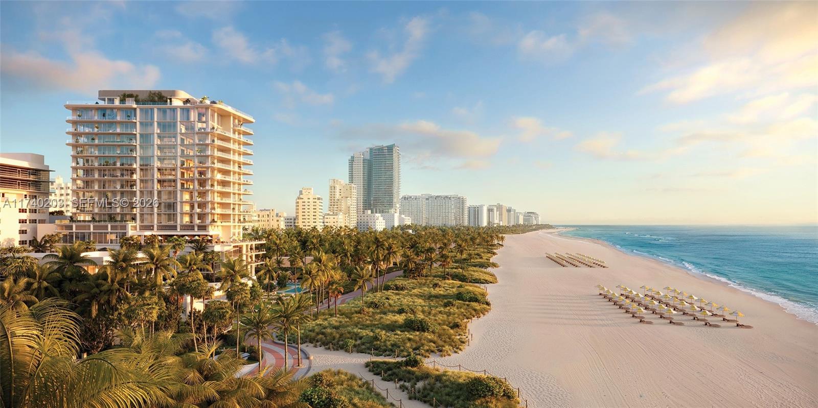 Discover the pinnacle of refined living with FULL OCEAN VIEWS at The Ritz-Carlton Residences, South Beach, an exclusive enclave of 30 oceanfront beach houses. Designed by renowned architect Kobi Karp with interiors by Studio Munge’s Alessandro Munge, this boutique property offers over 50,000 square feet of world-class amenities.  Immerse yourself in beautifully landscaped surroundings by Naturalficial and indulge in exceptional dining curated by Michelin-starred Chef José Andrés.
This elegant 2-bedroom, 2.5-bathroom residence spans 2,808 square feet, including a 591-square-foot terrace. It features a private elevator, a luxurious primary suite with an ensuite and walk-in closet, and expansive living spaces crafted for comfort and style.